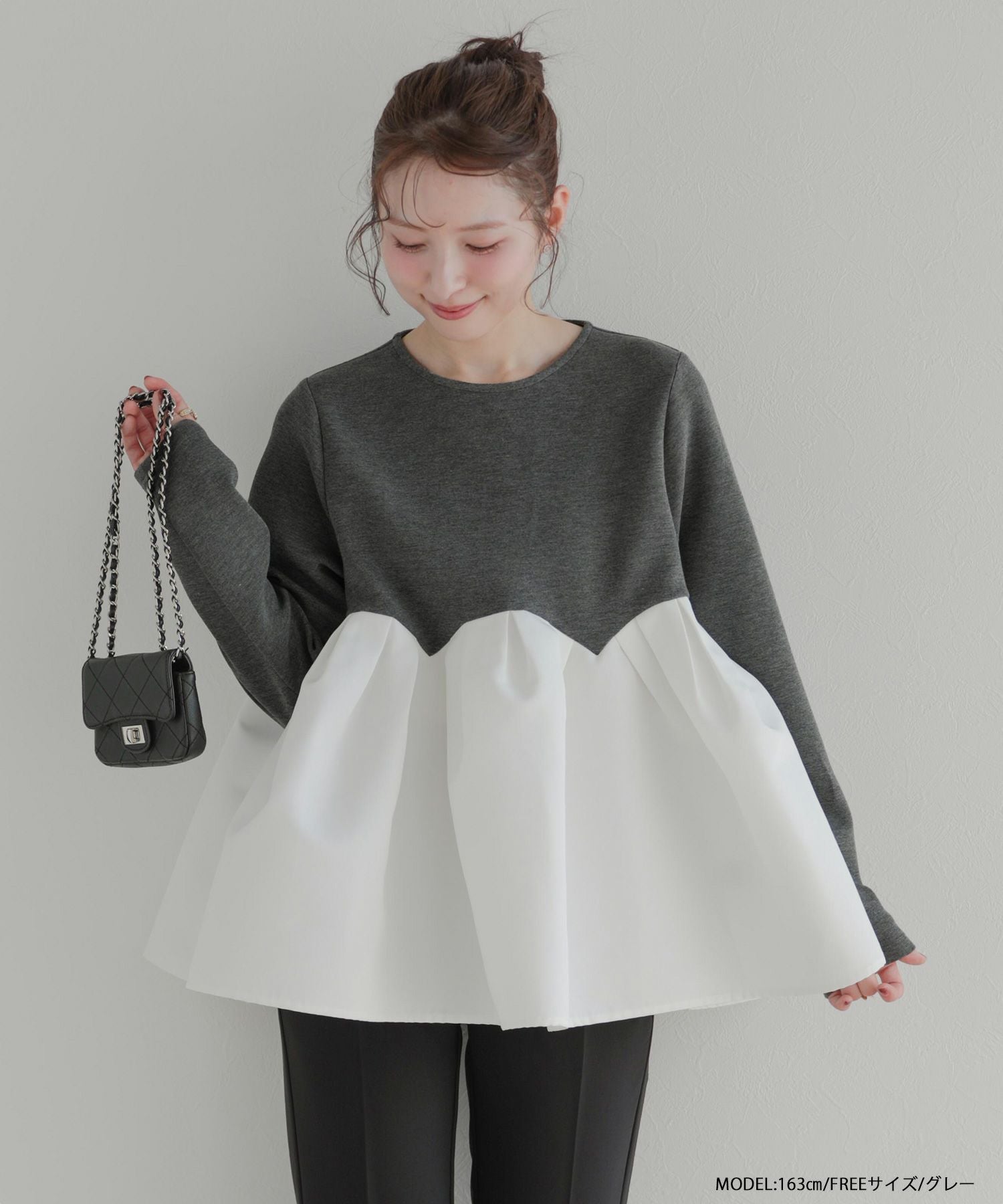 ZOZO限定商品】ボリュームタックペプラムトップス【宅配便】 | Fit more