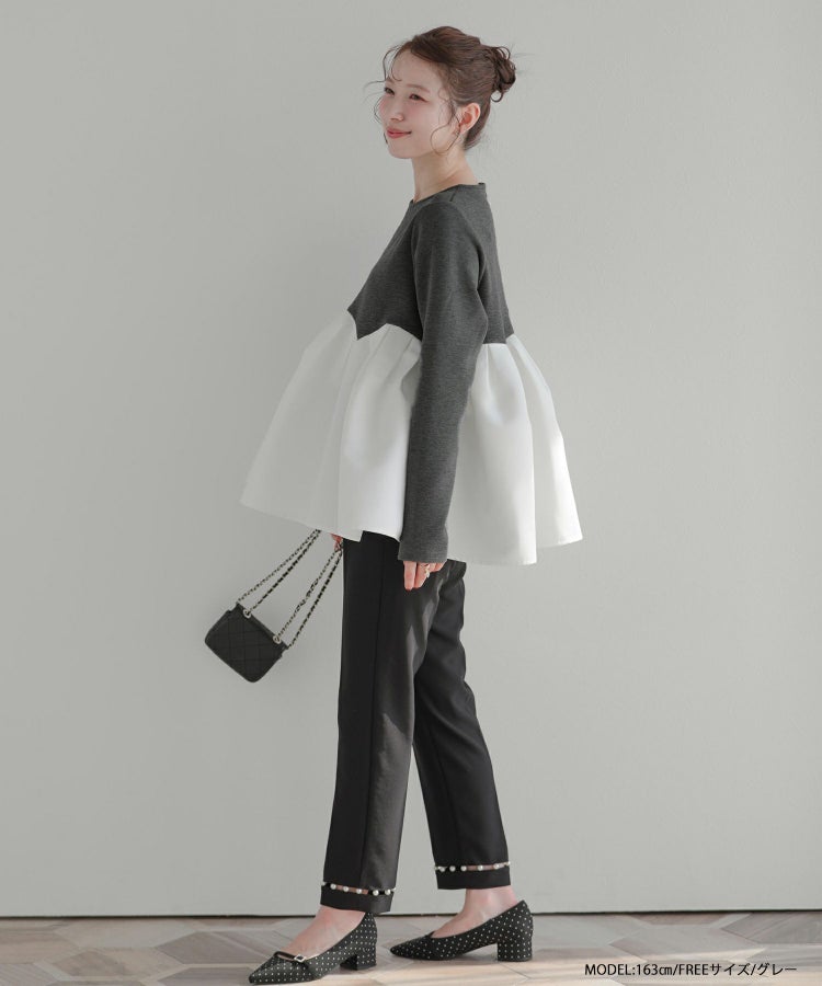 ZOZO限定商品】ボリュームタックペプラムトップス【宅配便】 | Fit more