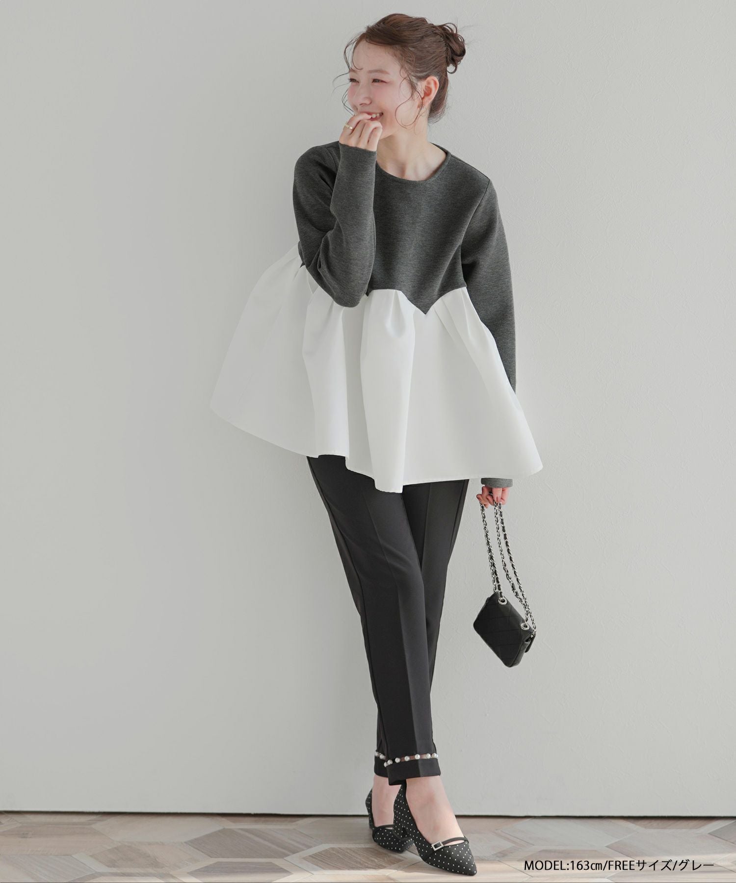 ZOZO限定商品】ボリュームタックペプラムトップス【宅配便】 | Fit more