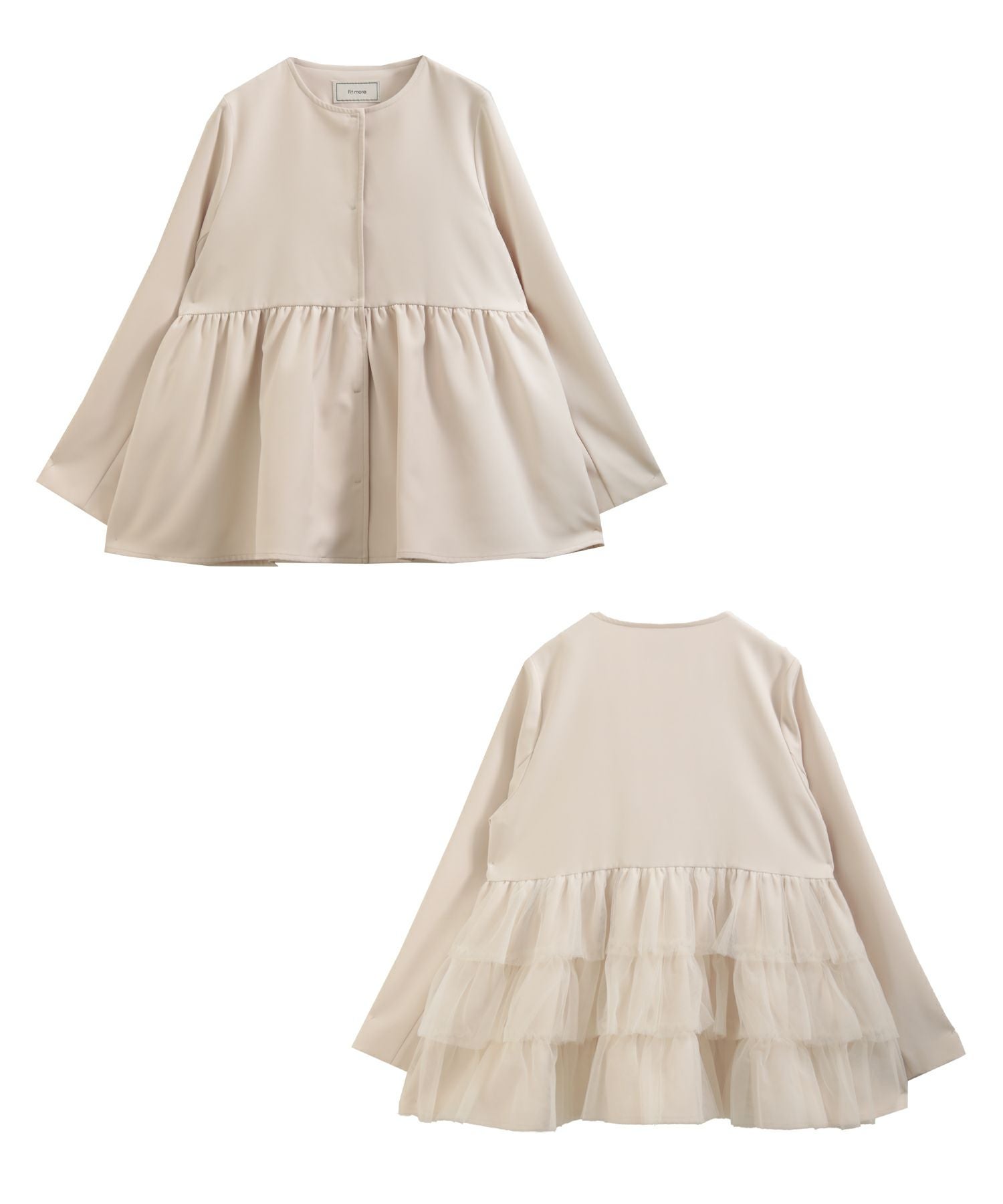 fitmore♡バックチュールフリルジャケット バックチュールフリルジャケット【宅配便】 | Fit more