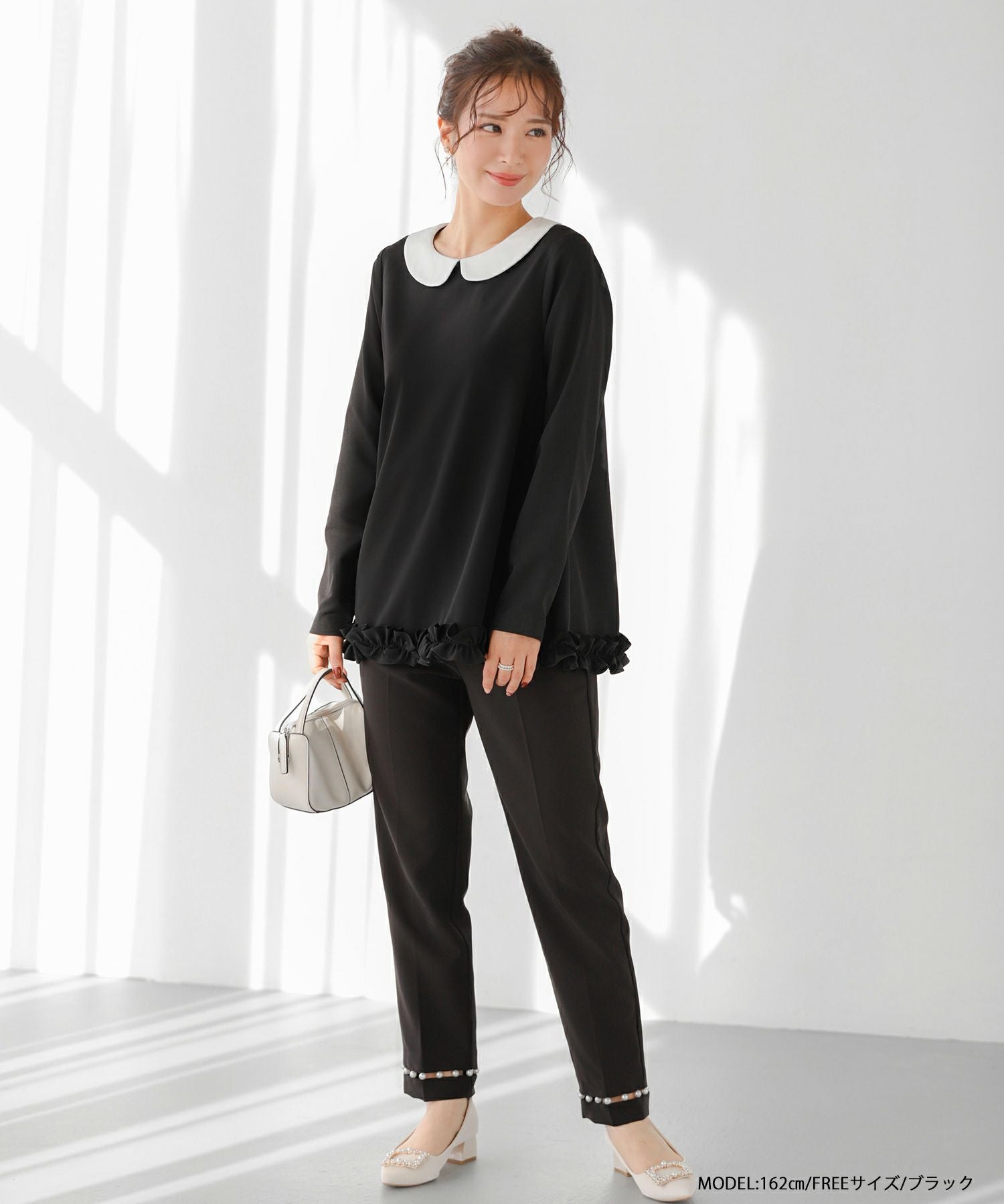 twill ラウンドペプラムボリュームブラウス 中古・古着通販】TWILL (ツイル) ラウンドペプラムボリュームブラウス