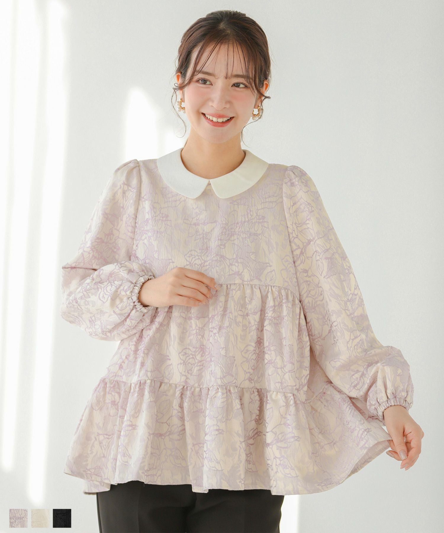 ZOZO限定商品】スプリングジャガードティアードトップス【宅配便