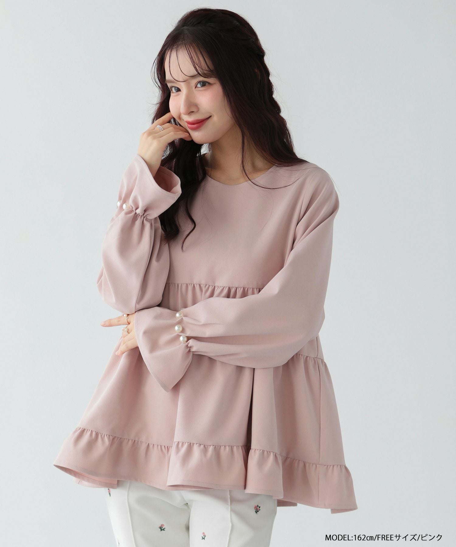 BORDERSatBALCONY ティアードトップス 36 ZOZO限定商品】タックパール袖ティアードトップス【宅配便】 | Fit more