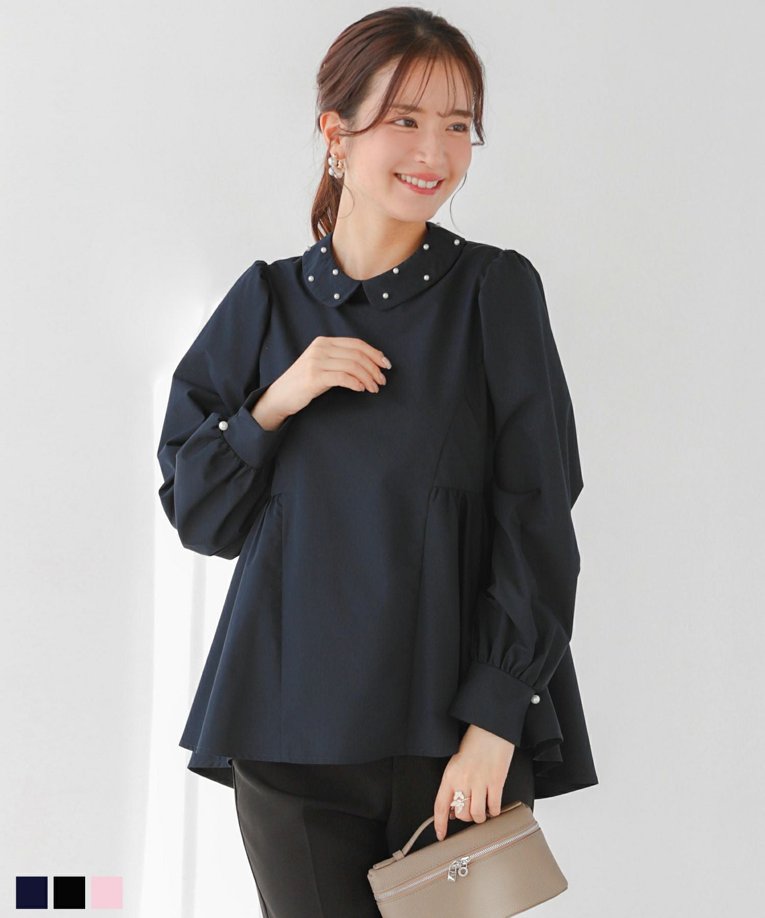 スカラップネックペプラムトップス【宅配便】 | Fit more