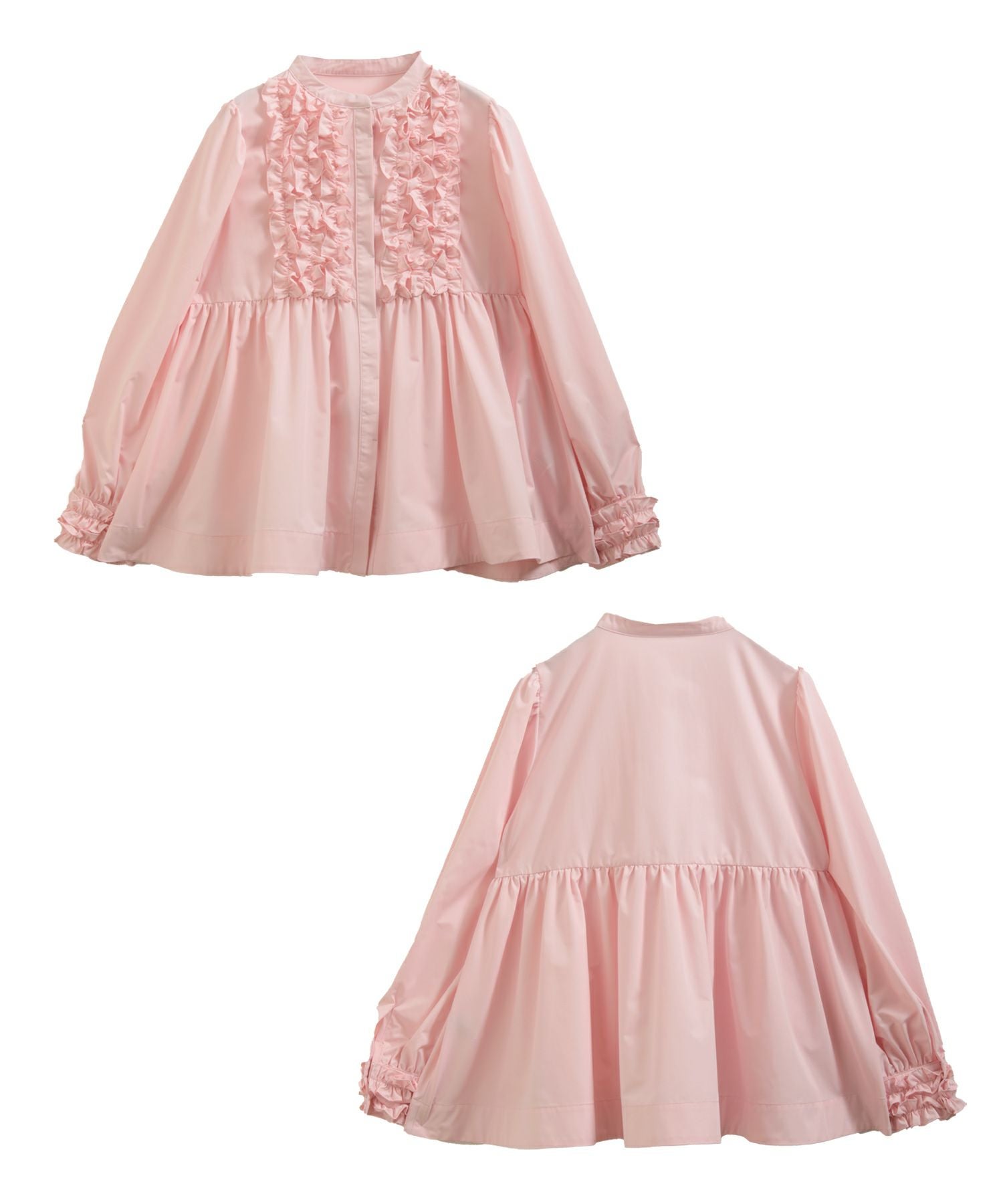 ZOZO限定商品】フロントフリルペプラム長袖ブラウス【宅配便】 | Fit more