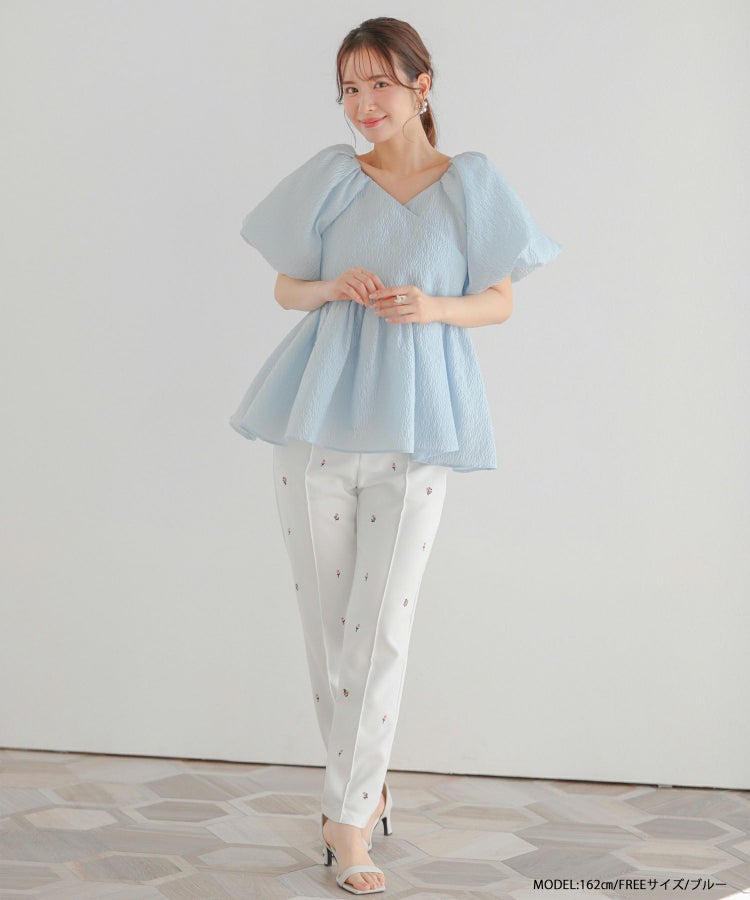 ZOZO限定商品】ジャガードカシュクールペプラムトップス【宅配便 