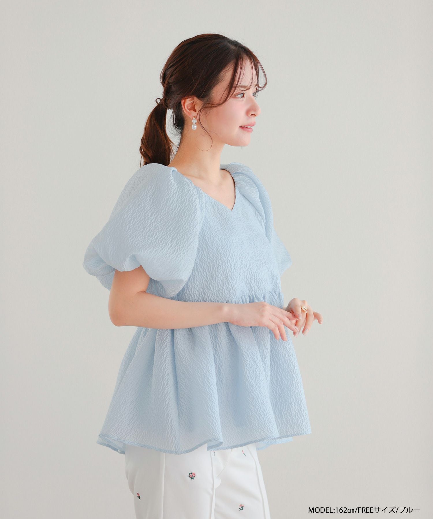 ZOZO限定商品】ジャガードカシュクールペプラムトップス【宅配便