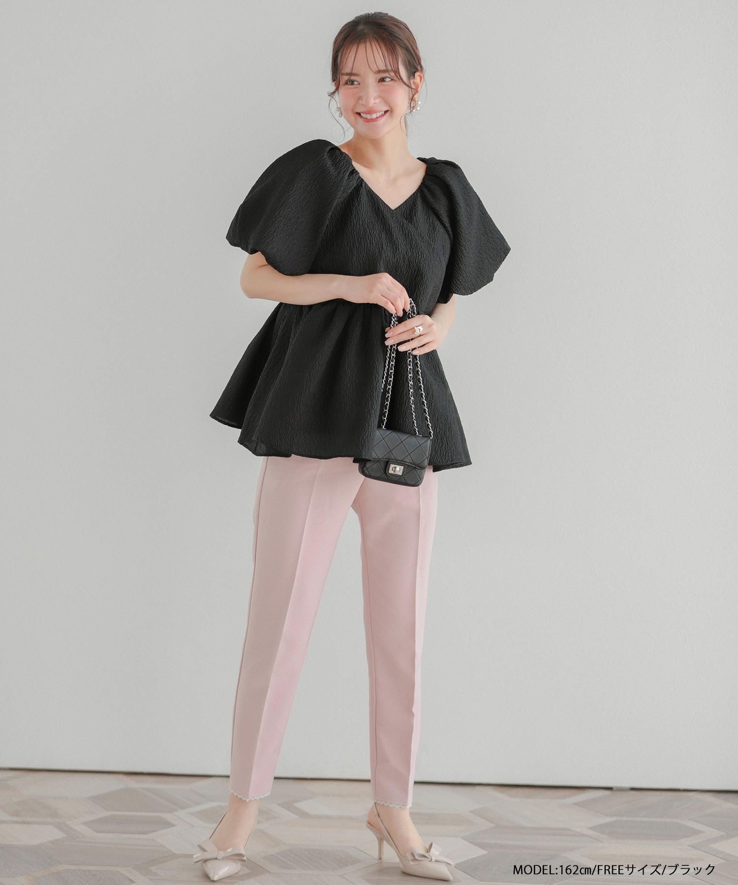 ZOZO限定商品】ジャガードカシュクールペプラムトップス【宅配便