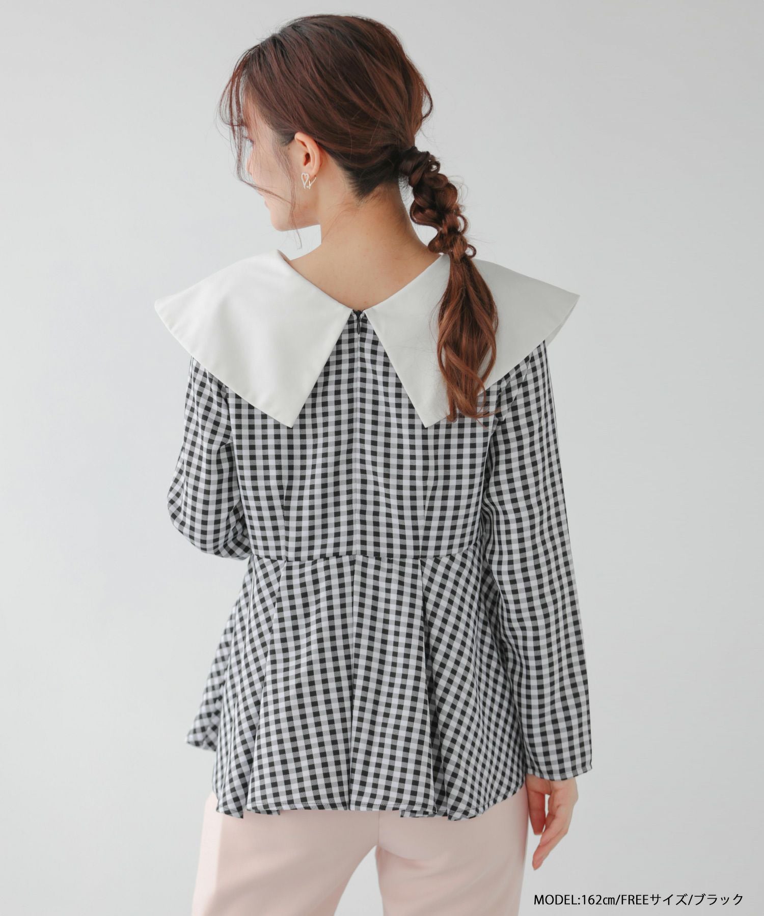 ギンガムチェックTOPS ビッグカラーギンガムチェックトップス【宅配便】 | Fit more