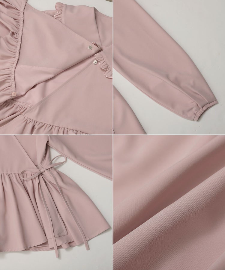 スカラップフリルカラーカシュクールブラウス【宅配便】 | Fit more