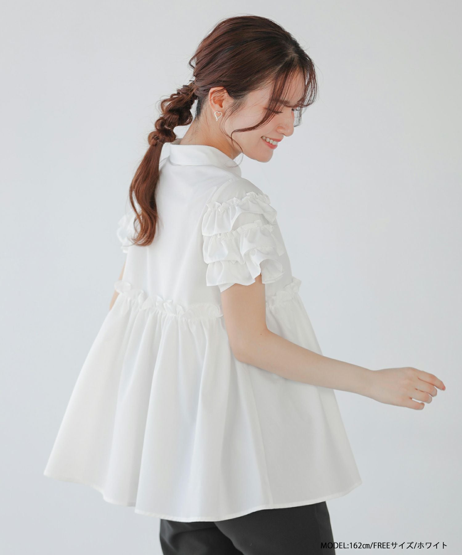 ZOZO限定商品】グログランリボン袖フリルブラウス【宅配便】 | Fit more