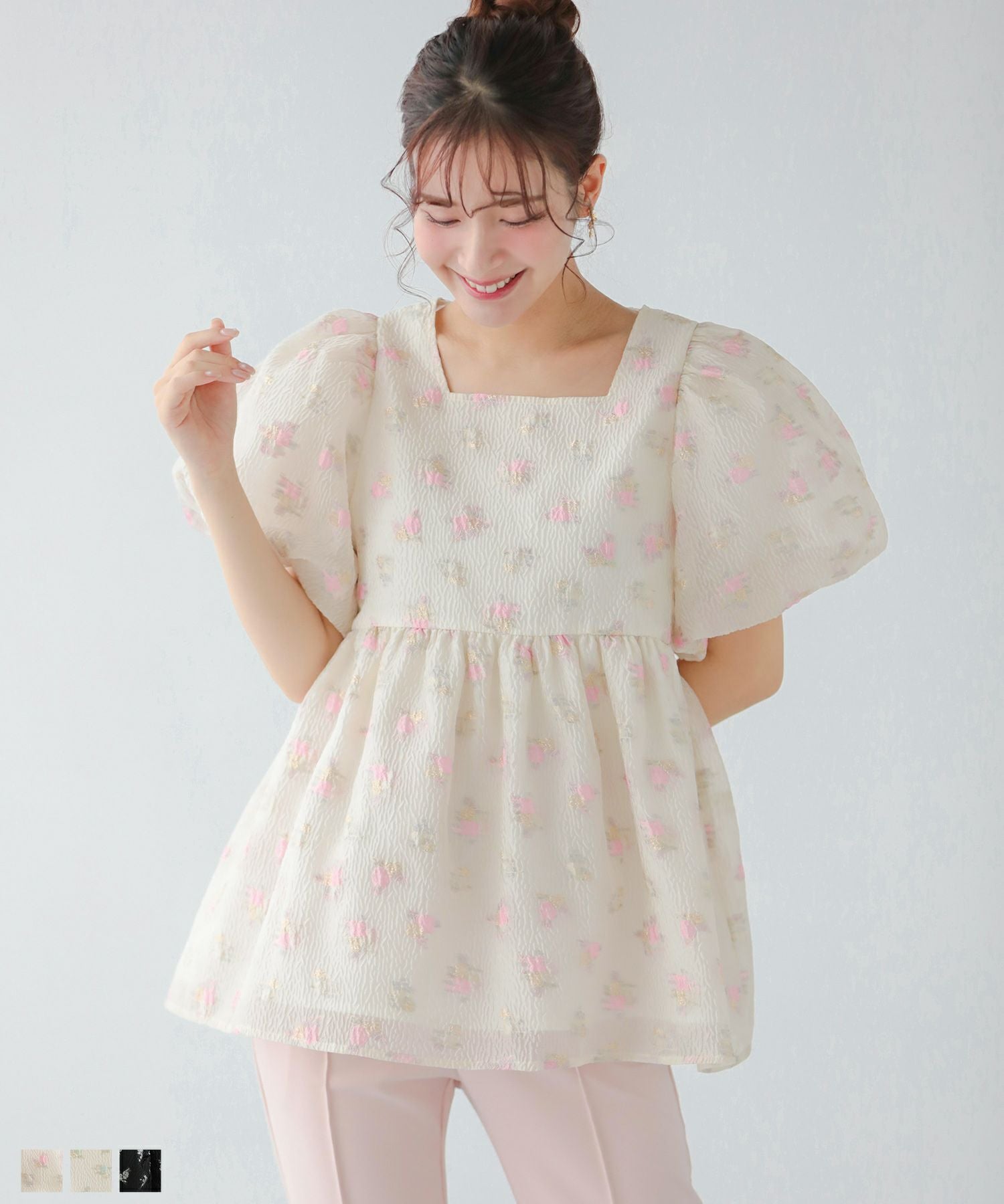 saayaコラボ！ジャガードティアードトップス【宅配便】 | Fit more