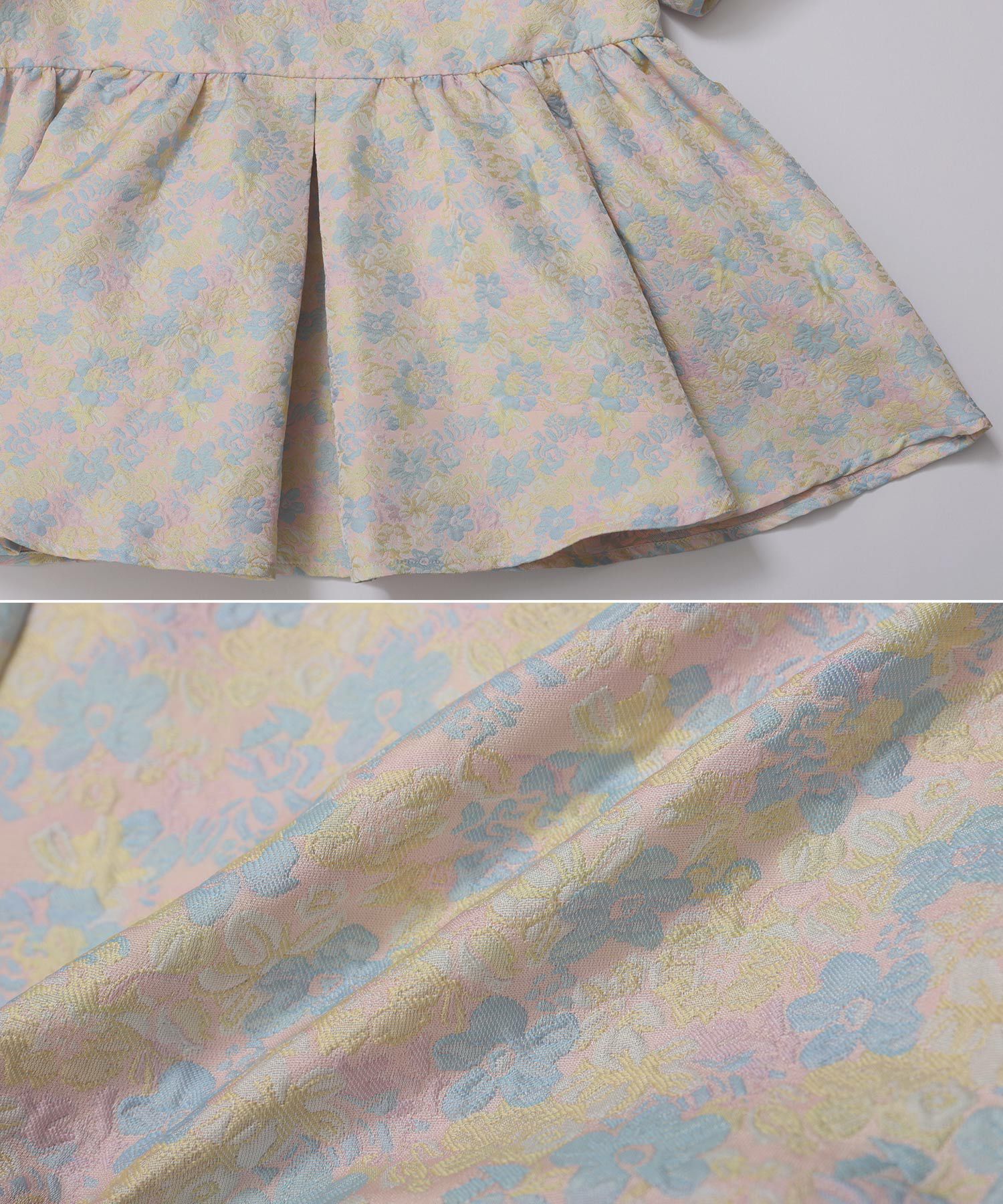 ミックスカラー花柄ジャガードトップス【宅配便】 | Fit more