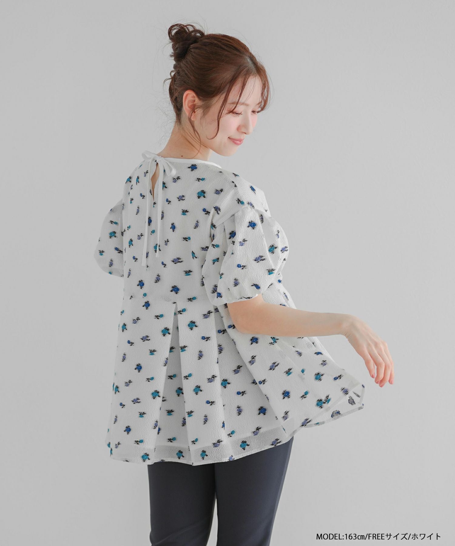 シアージャガード花柄パイピングトップス【宅配便】 | Fit more