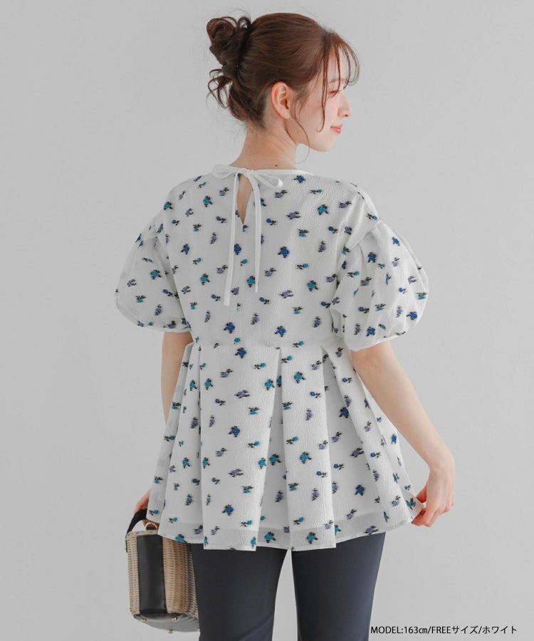 シアージャガード花柄パイピングトップス【宅配便】 | Fit more