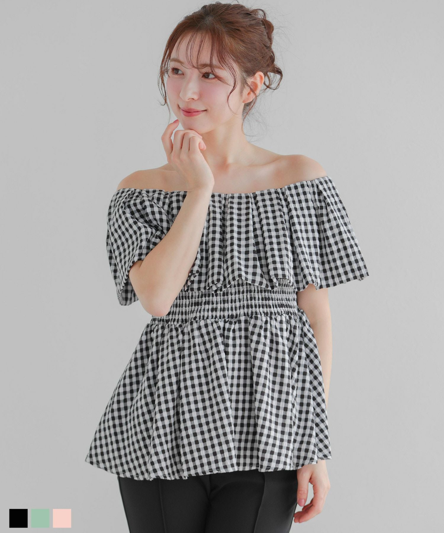ZOZOTOWN限定】Vネックペプラムフリルブラウス【宅配便】 | Fit more