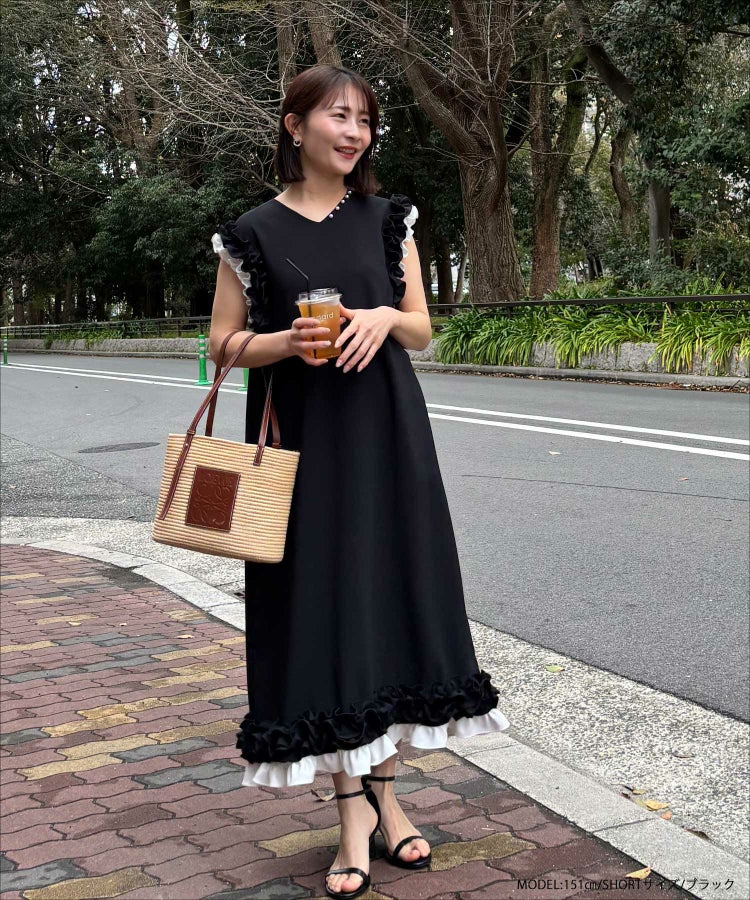 ホイップフリルスリーブワンピース【宅配便】 | Fit more
