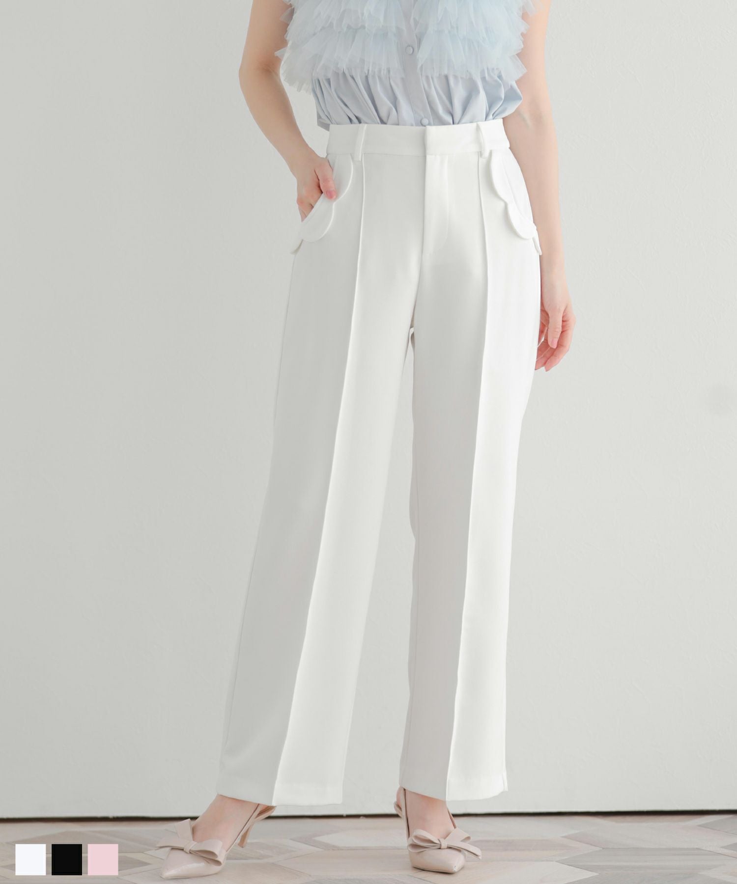 ZOZO限定商品】】ポケットスカラップワイドパンツ【メール便】 | Fit more