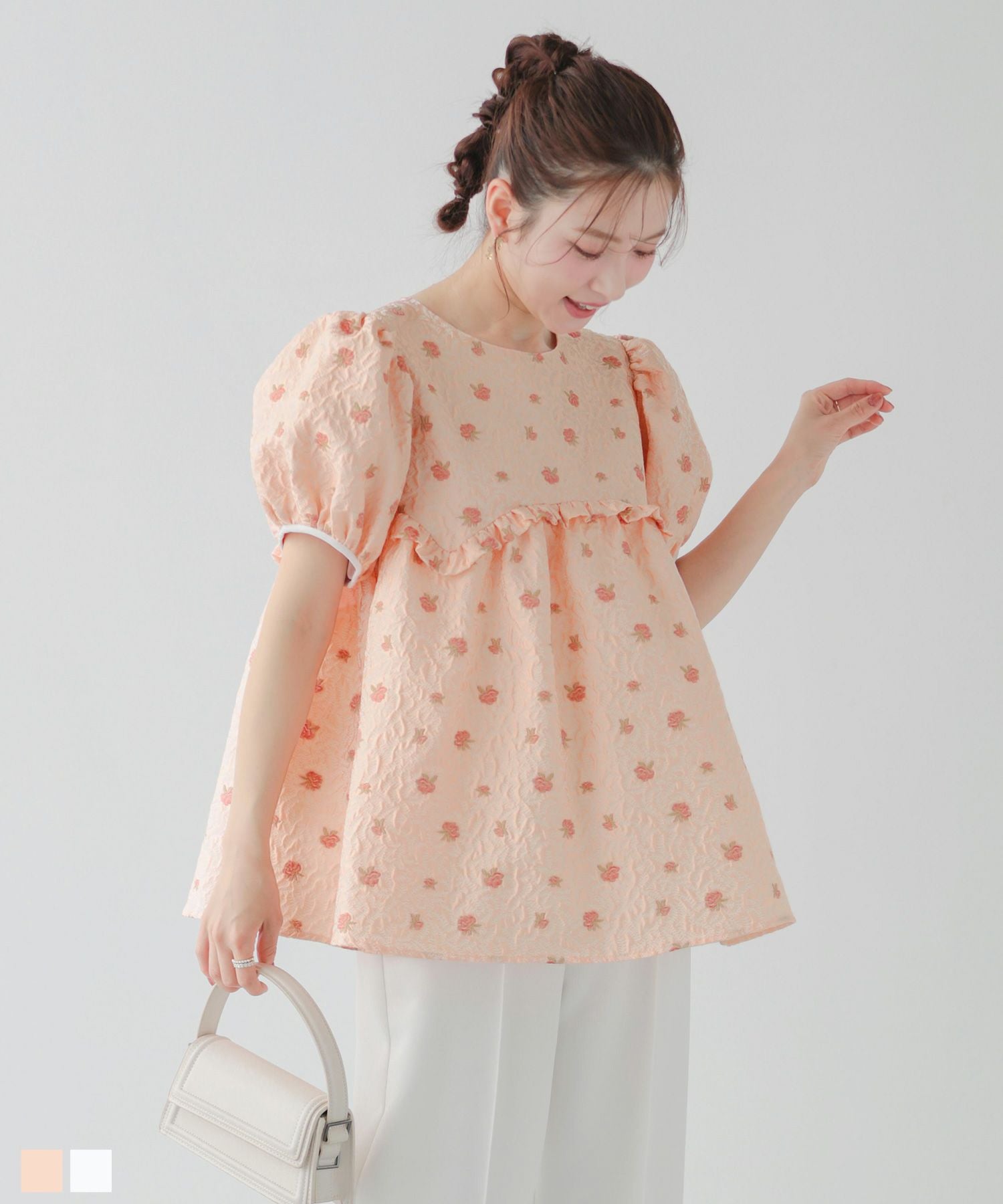 saayaコラボ！ジャガードティアードトップス【宅配便】 | Fit more