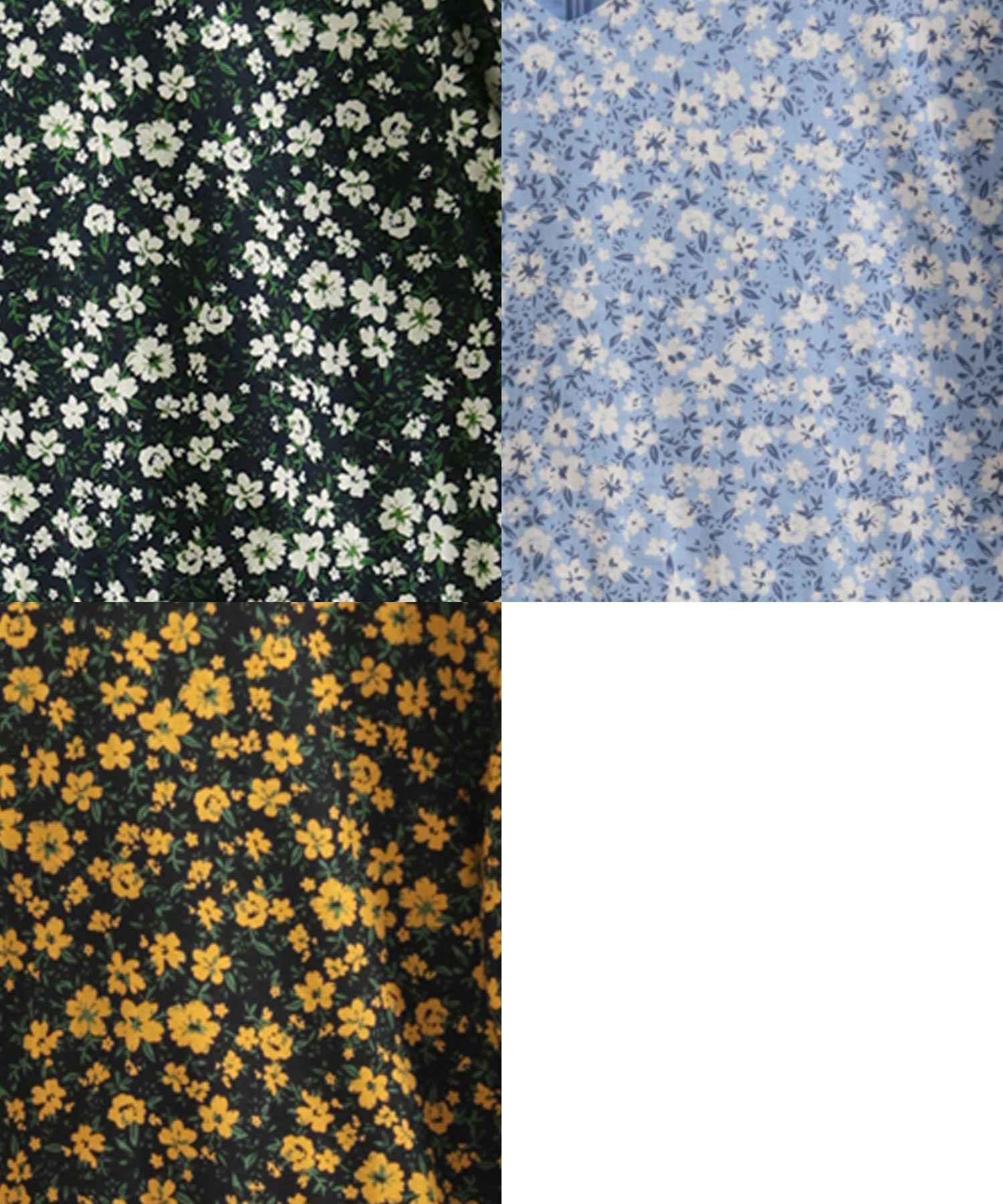 【新品タグ付き】fitmore 小花柄パフスリーブVネックティアードトップス 小花柄パフスリーブVネックティアードトップス【宅配便】 | Fit more