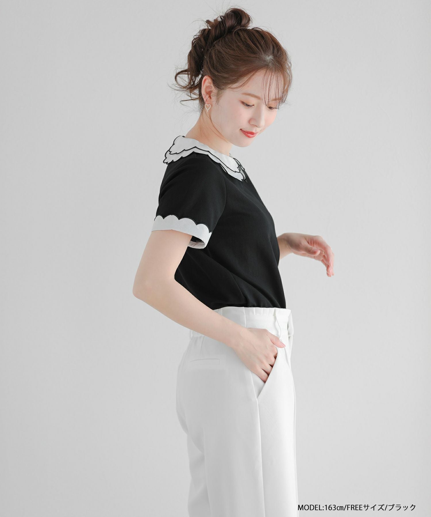 ZOZO限定商品】刺繍ダブルカラーレイヤードトップス【宅配便】 | Fit more