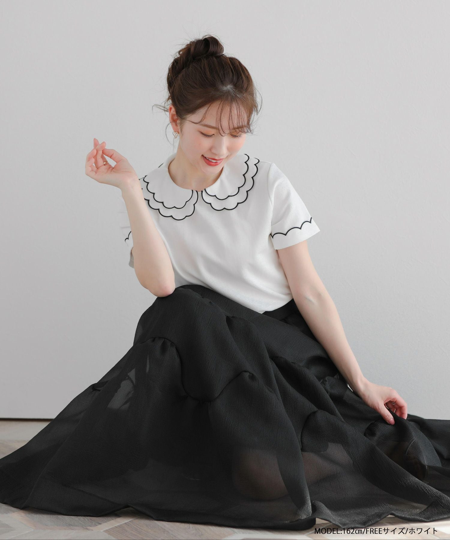 ZOZO限定商品】刺繍ダブルカラーレイヤードトップス【宅配便】 | Fit more