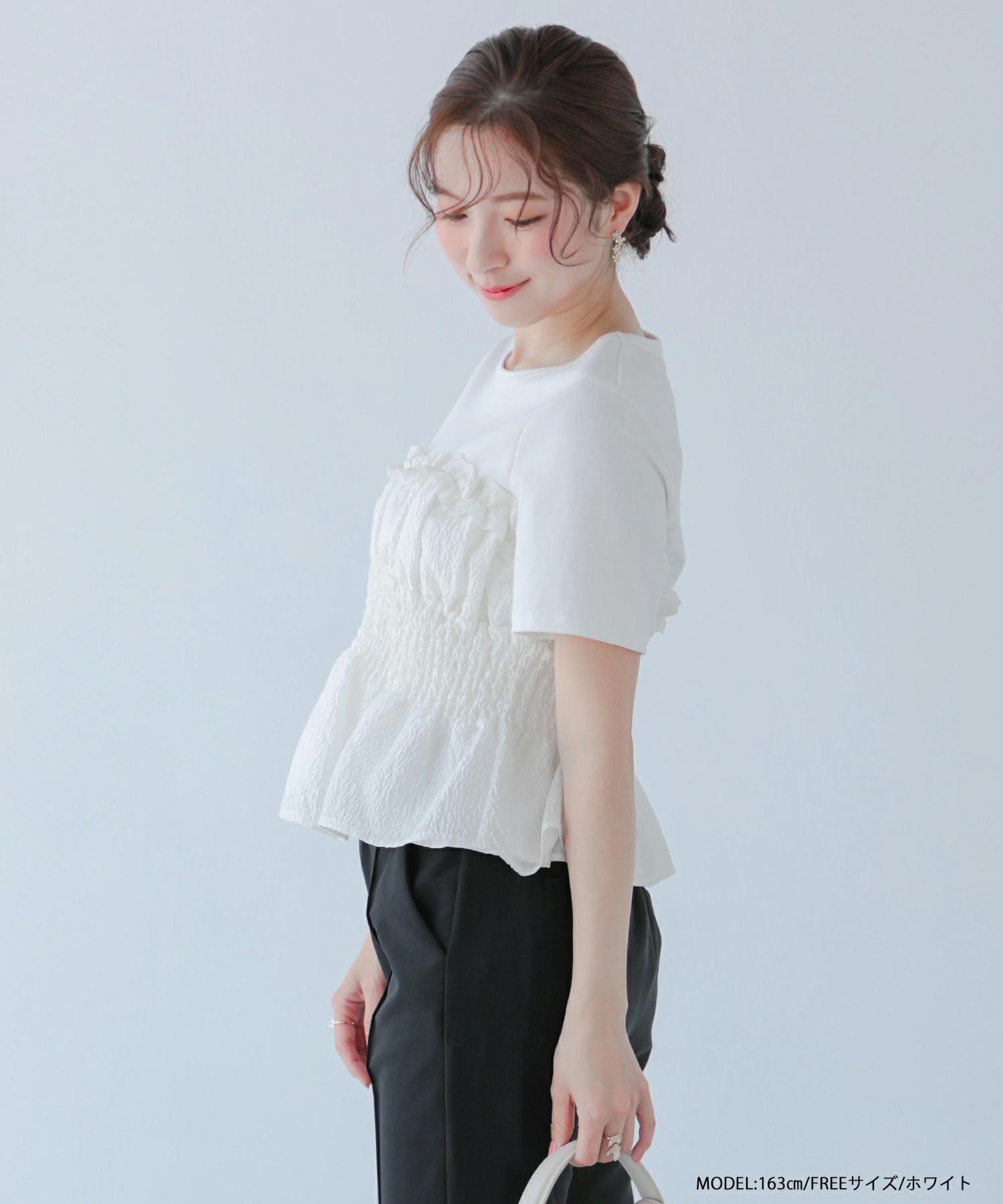 シャーリングビスチェTシャツ【宅配便】 | Fit more
