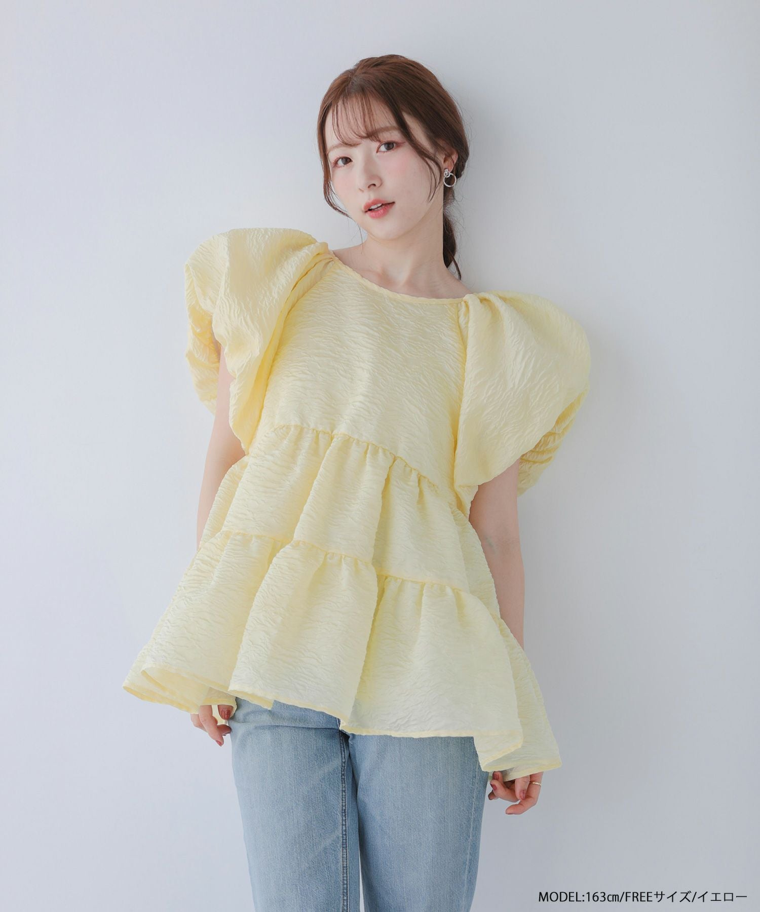 fitmore saayaコラボ！ジャガードティアードトップス saayaコラボ！ジャガードティアードトップス【宅配便】 | Fit more