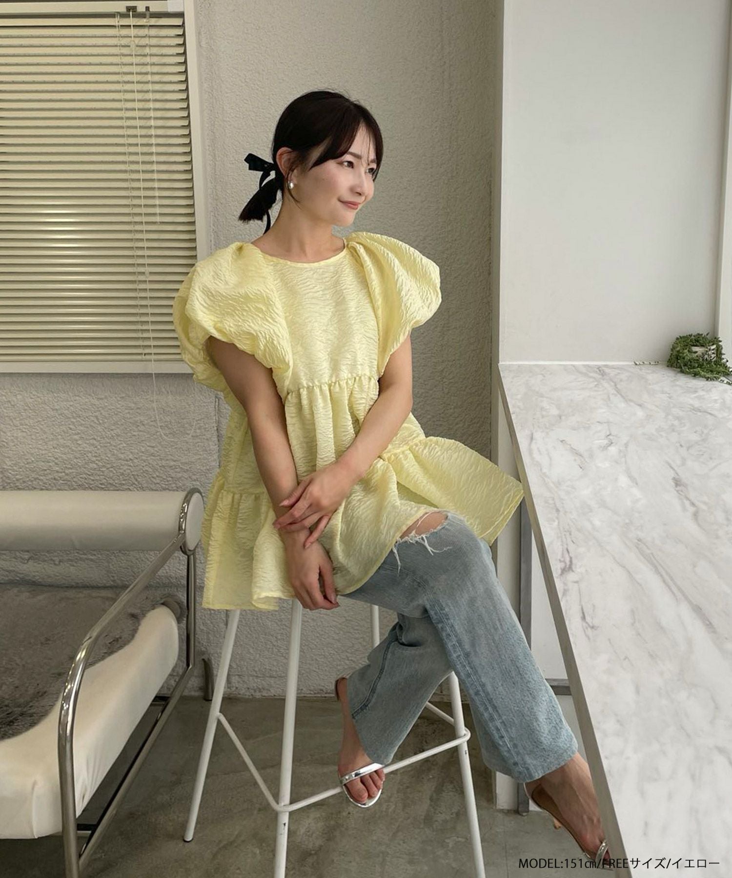 saayaコラボ！ジャガードティアードトップス【宅配便】 | Fit more