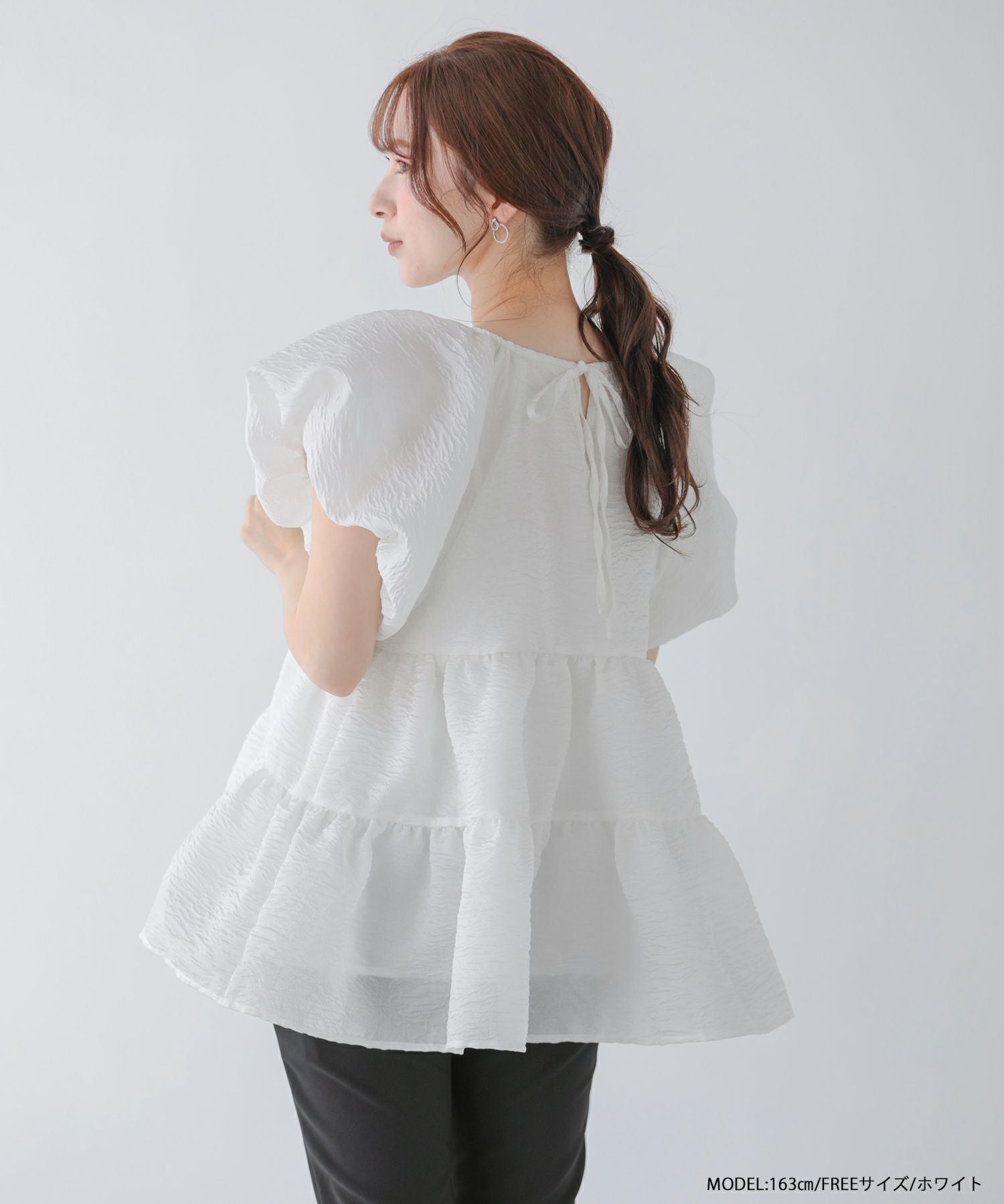 saayaコラボ！ジャガードティアードトップス【宅配便】 | Fit more