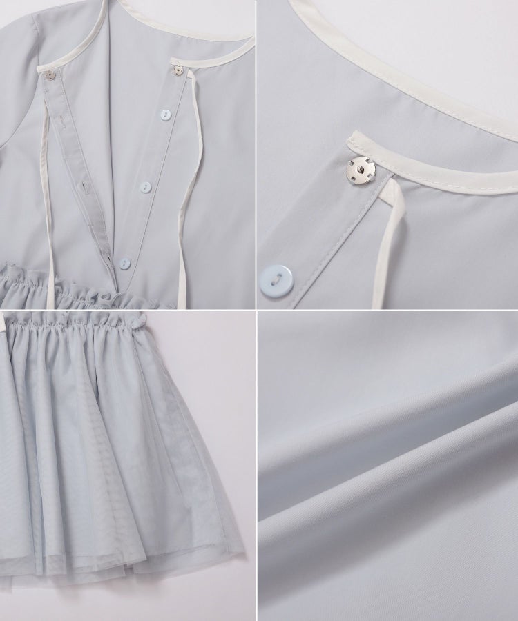 バイカラーパイピングネックチュールペプラムトップス【宅配便】 | Fit 