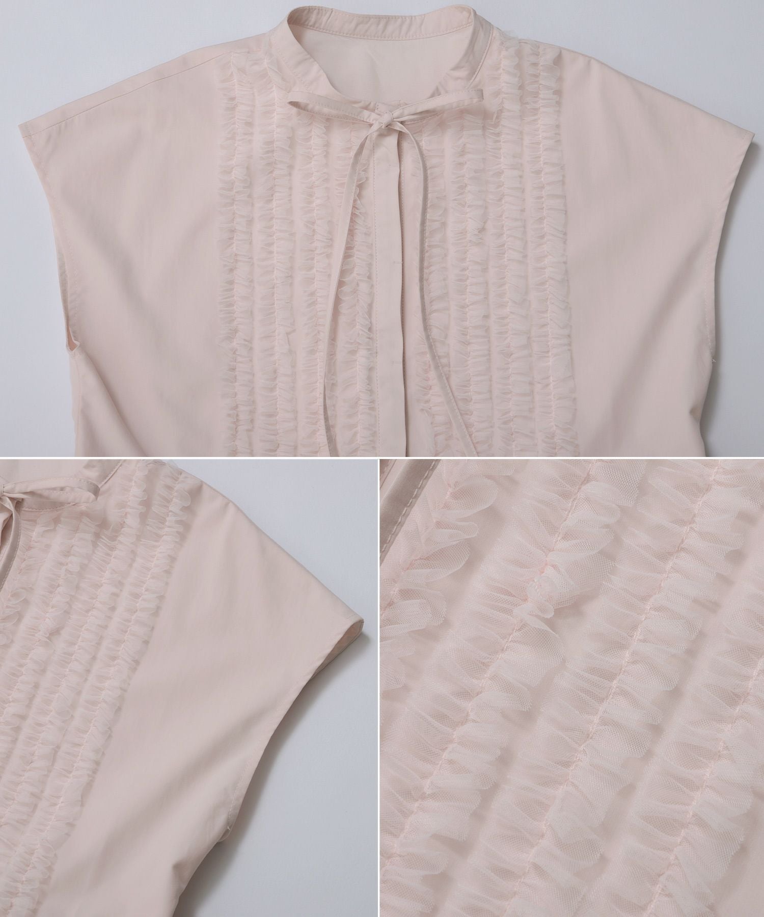【新品未使用】フロントフリルペプラムブラウス Fit more（フィットモア） ブラウス シャツ フロントフリルペプラム