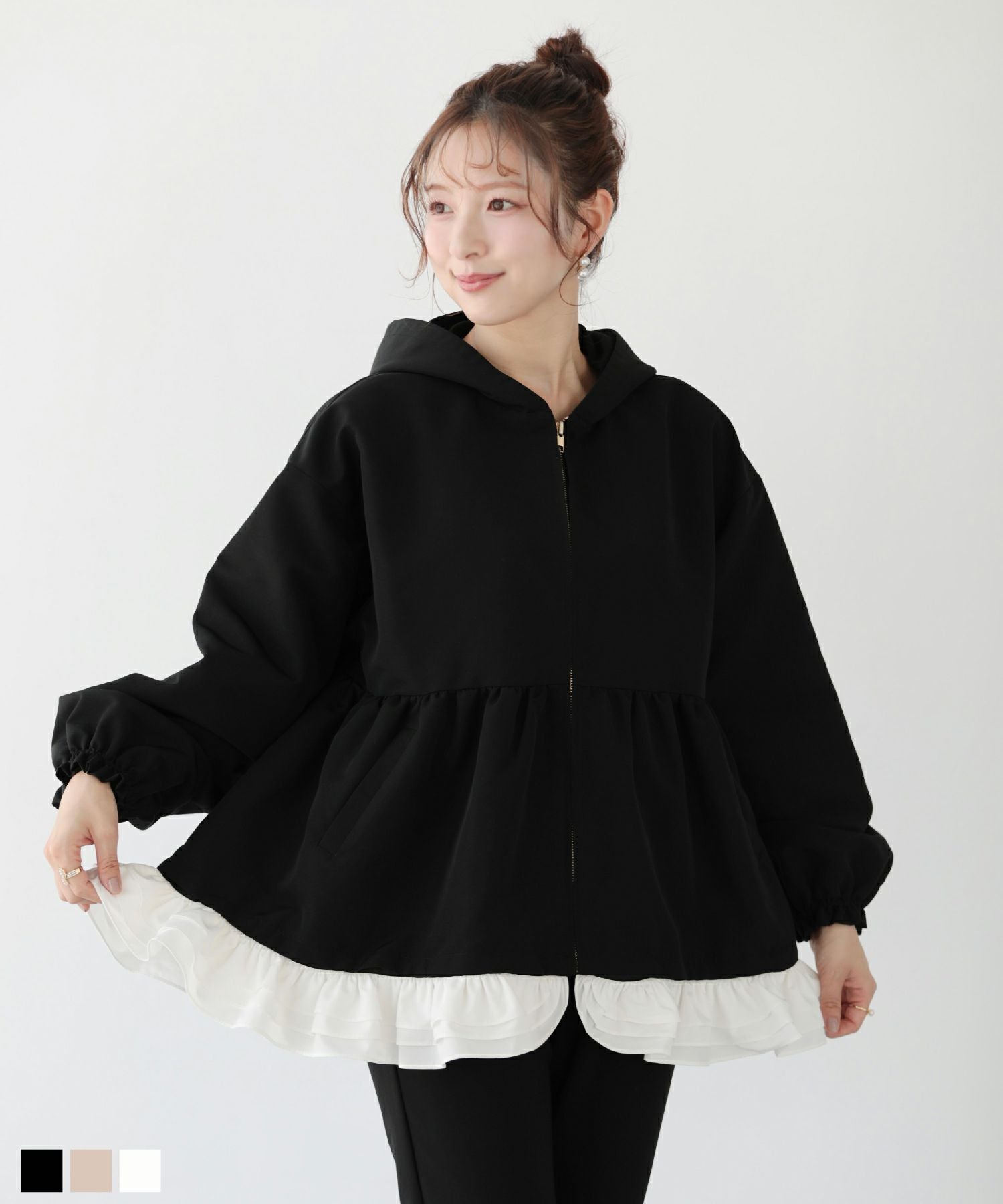 未開封　Fitmore ペプラムフリル2WAYフーディジャケット ペプラムフリル2WAYフーディジャケット【宅配便】 | Fit more