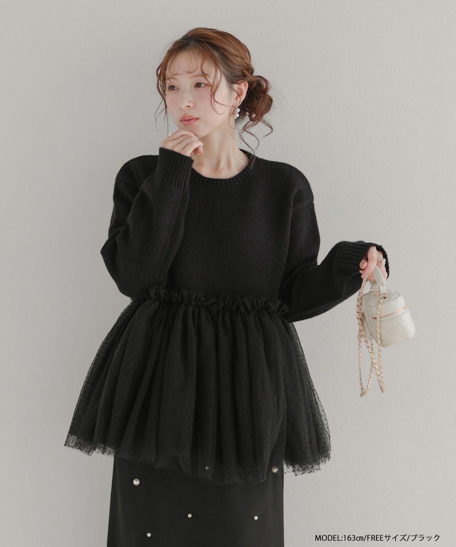 ドットチュールドッキングペプラムニット【宅配便】 | Fit more