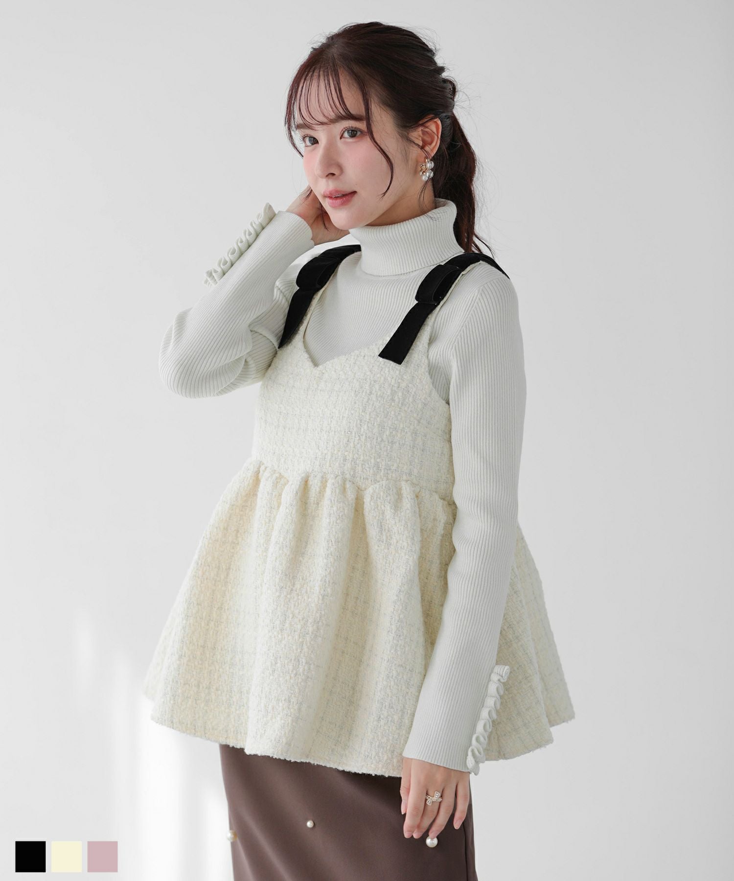 fitmore サイドリボンベスト　白　新品未使用 セール】【ZOZO限定商品】サイドリボンベスト（ベスト）｜Fit more