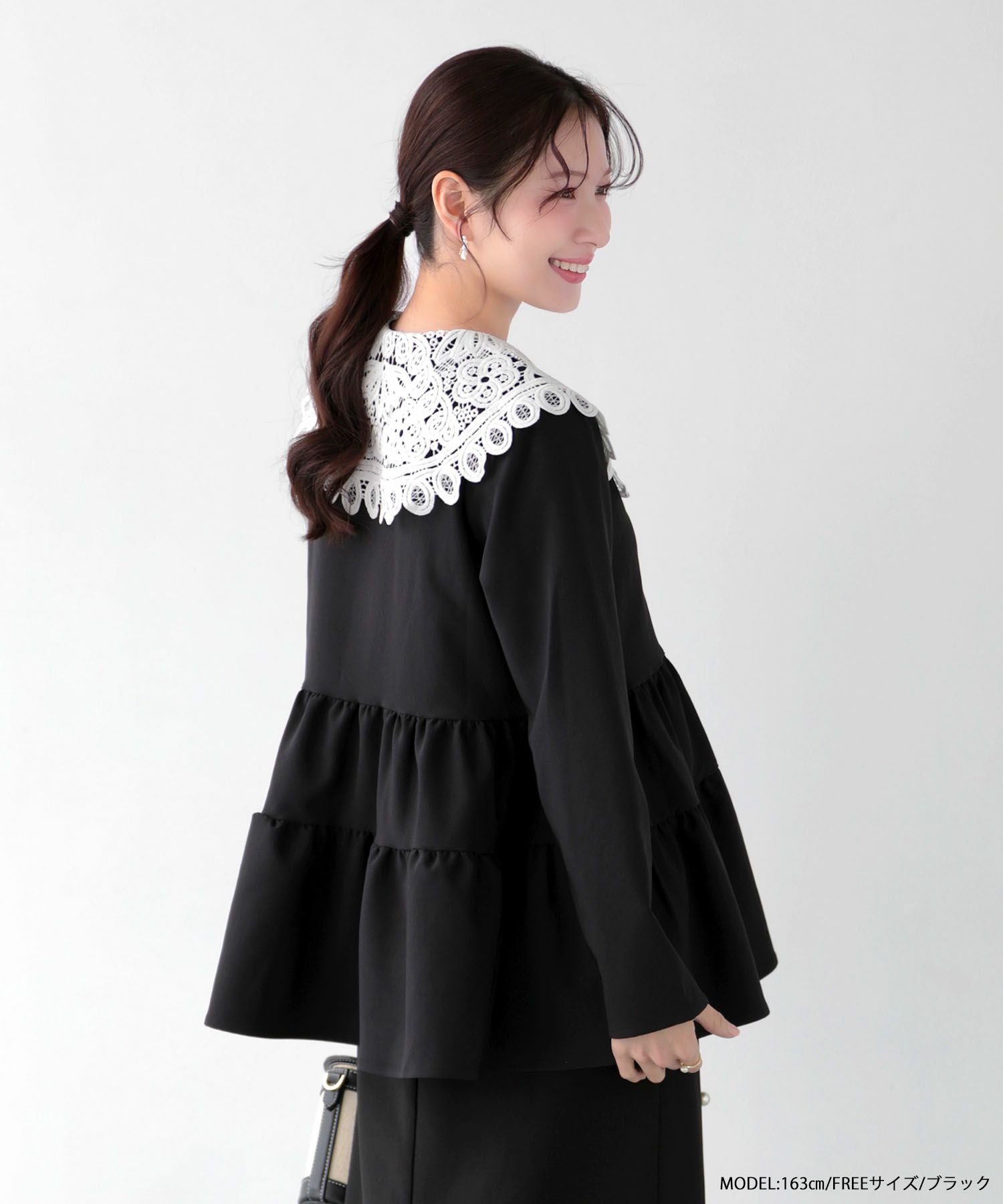 Fit more バテンレース衿トップス　新品タグ付き バテンレース衿トップス【宅配便】 | Fit more