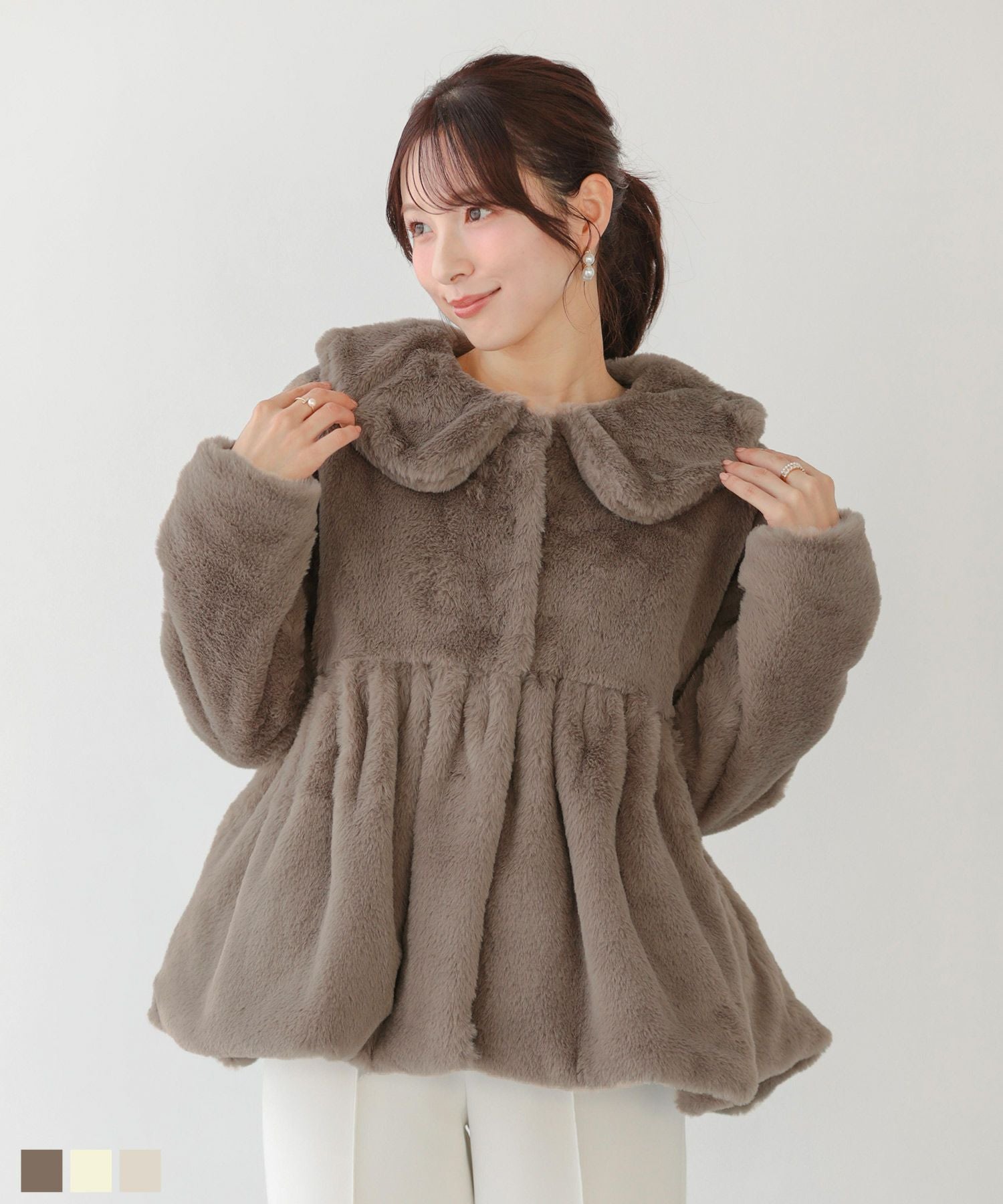 ペプラムフリル2WAYフーディジャケット【宅配便】 | Fit more