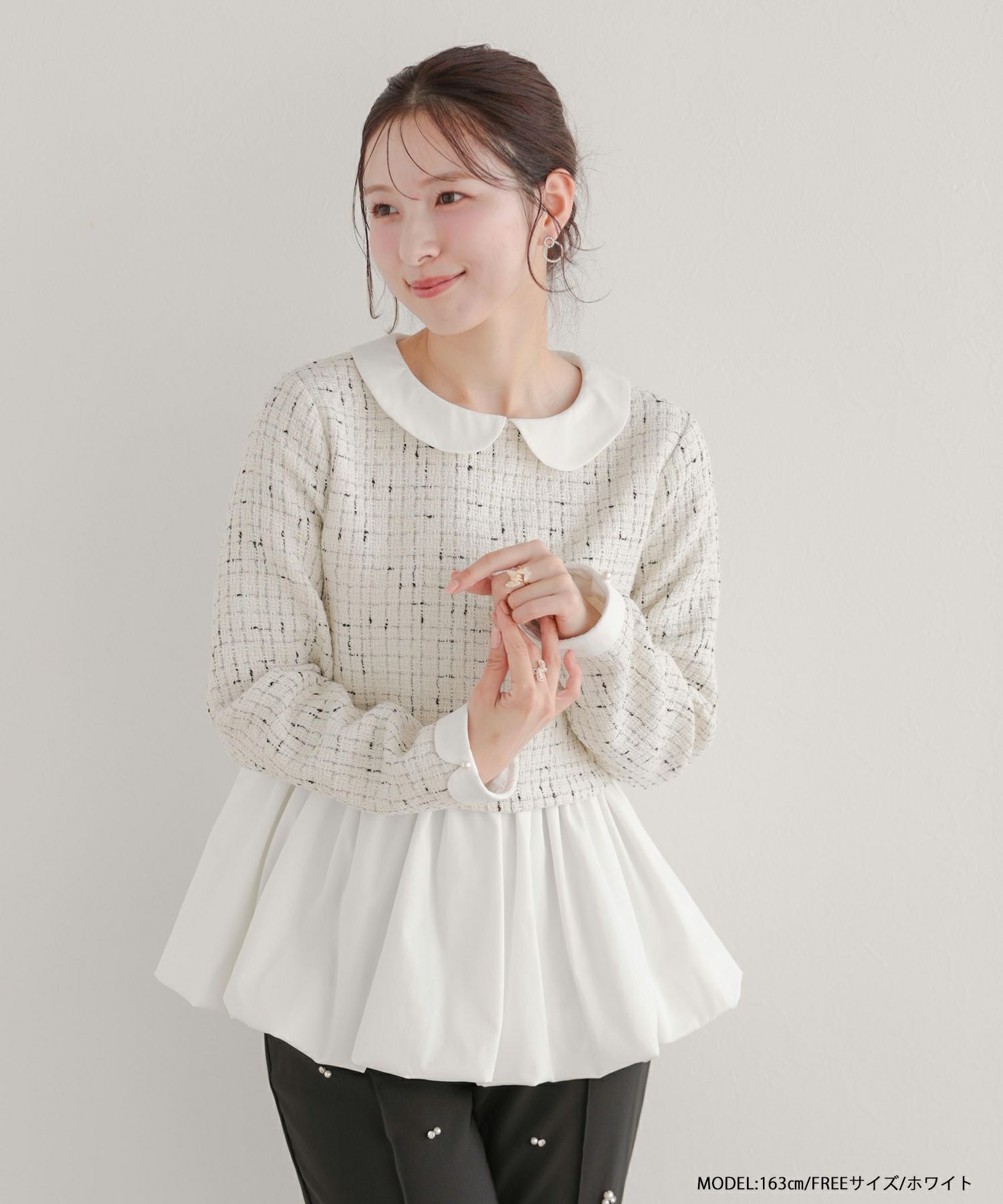 ツイードアメスリペプラムトップス NATURAL BEAUTY BASIC｜ツイードアメスリペプラムトップス | Rakuten