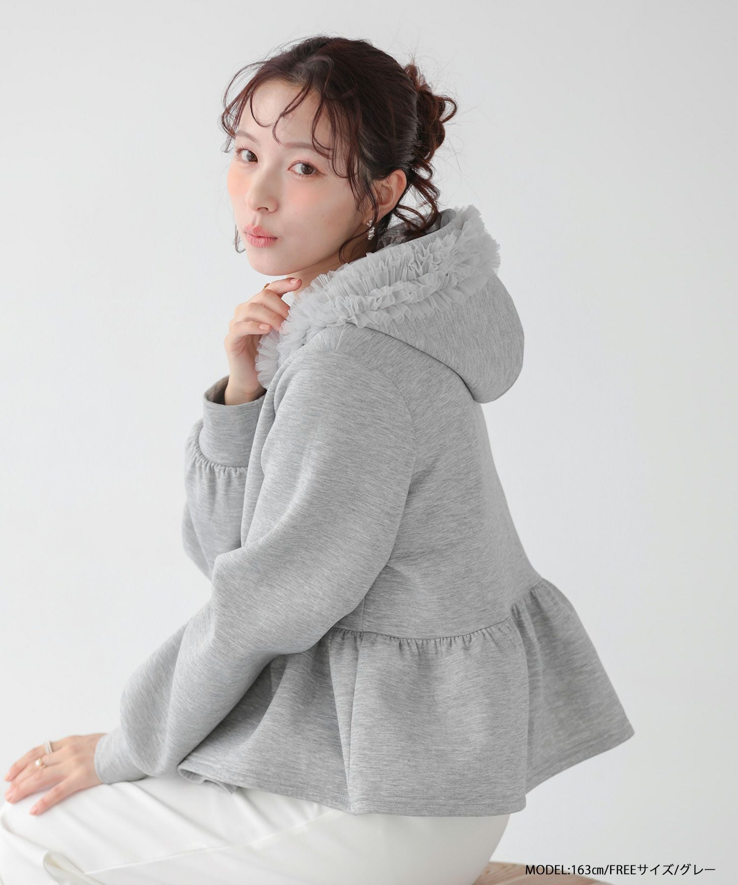 ダンボールチュールフードジップアップパーカー【宅配便】 | Fit more
