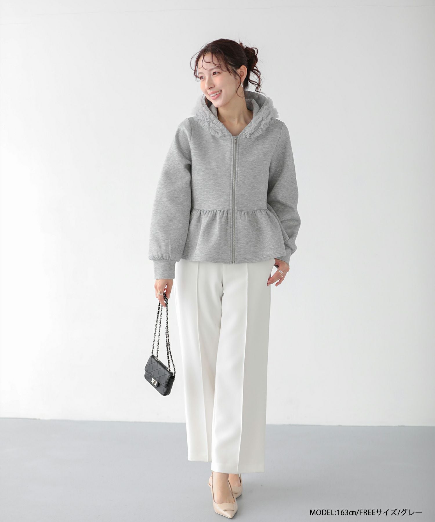 ダンボールチュールフードジップアップパーカー【宅配便】 | Fit more