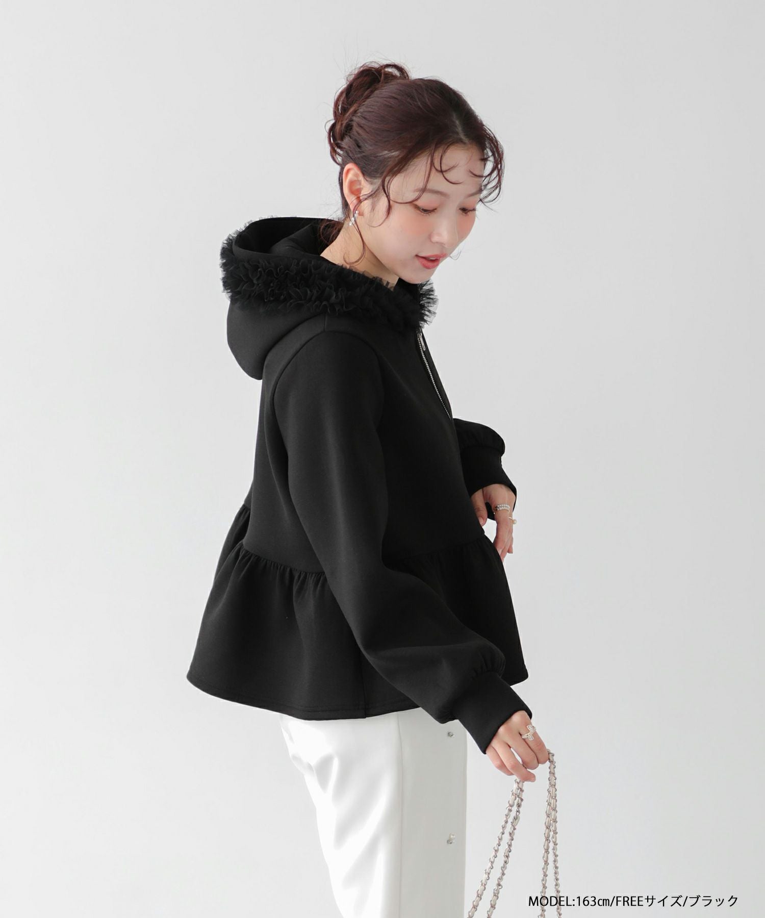 ダンボールチュールフードジップアップパーカー【宅配便】 | Fit more