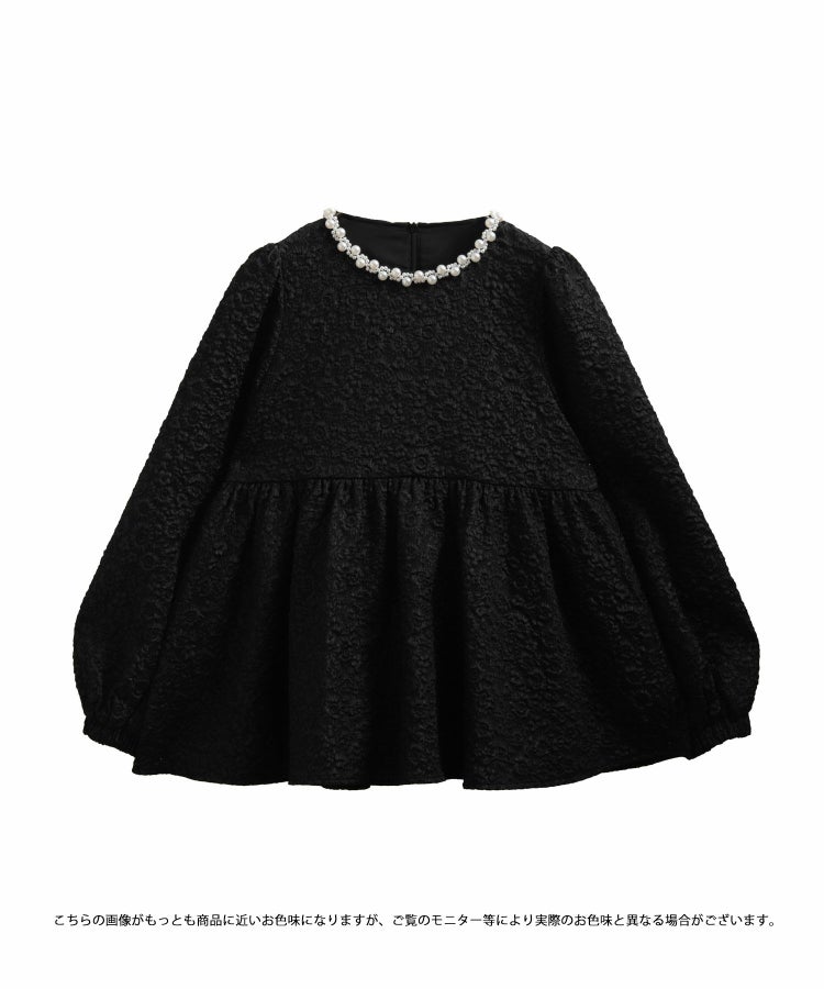 パールネックフラワージャガードトップス【宅配便】 | Fit more