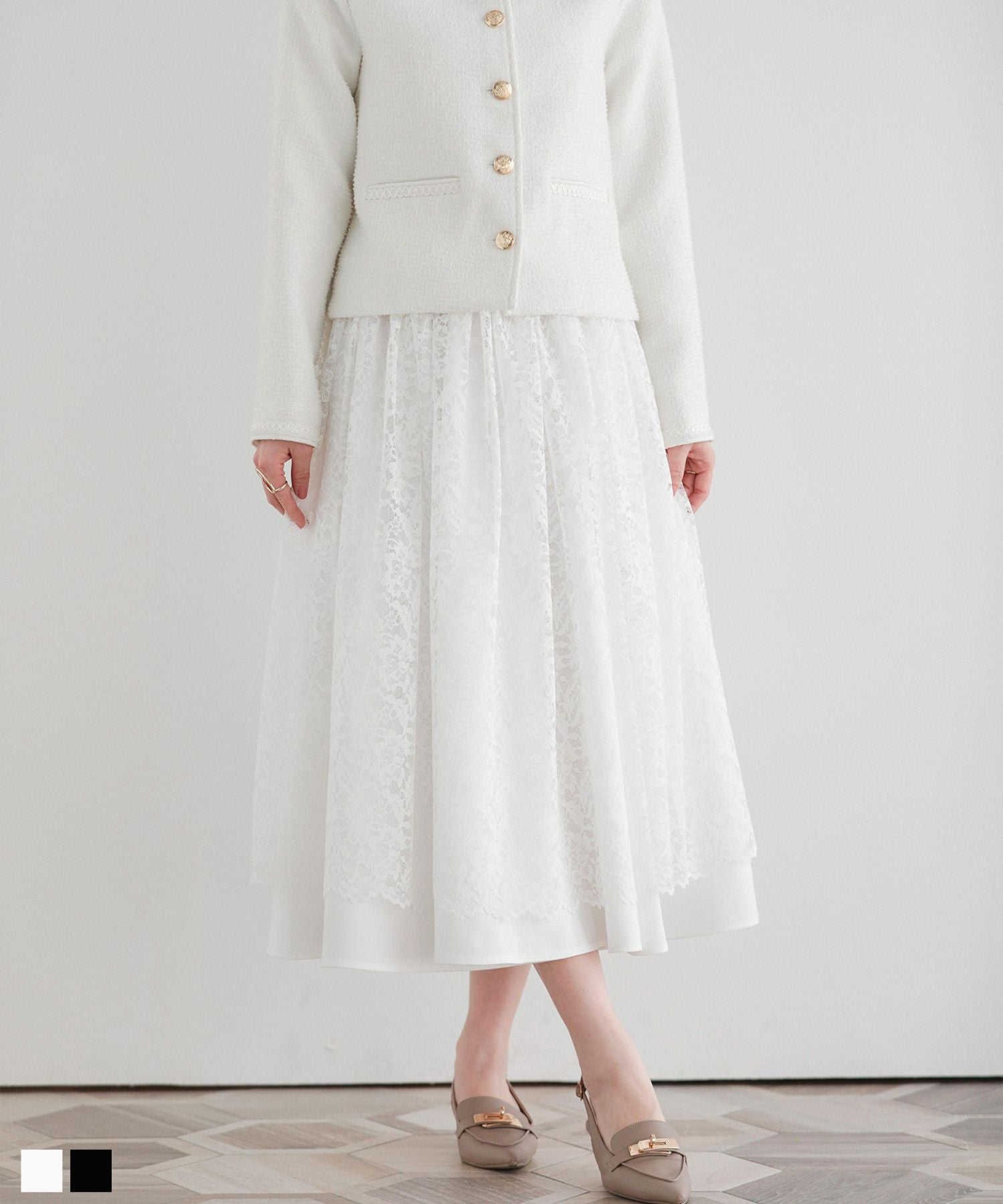 クリンクルシアーオーガンジーティアードスカート【宅配便】 | Fit more