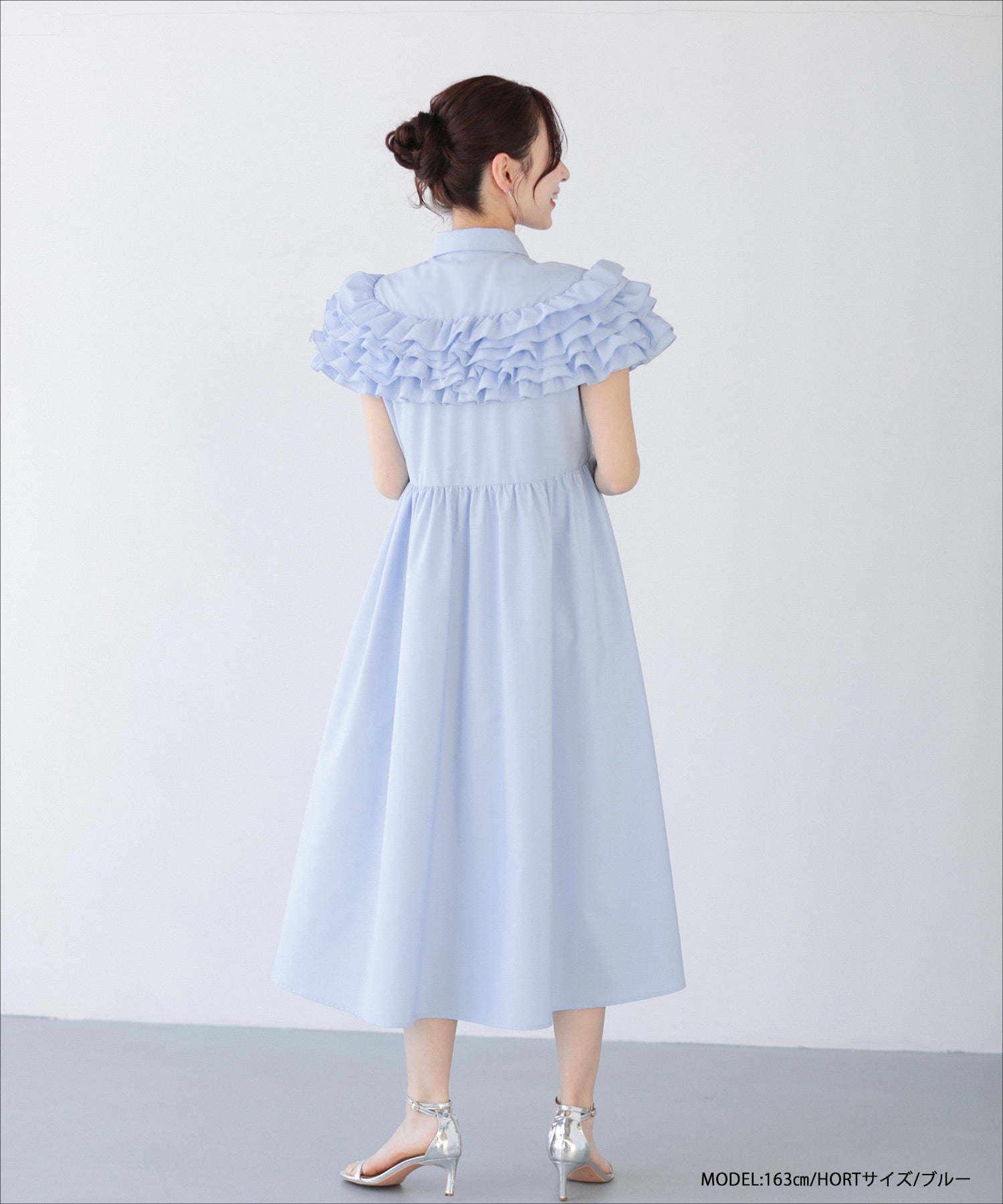 ダリアフリルロングシャツワンピース【宅配便】 | Fit more