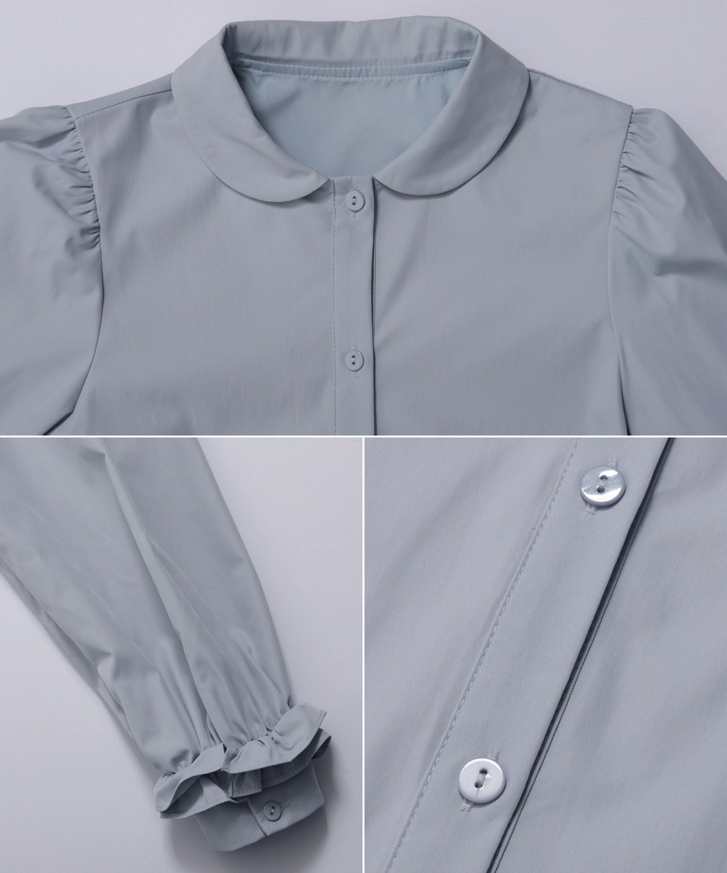 裾ダブルフリルシャツワンピース【宅配便】 | Fit more