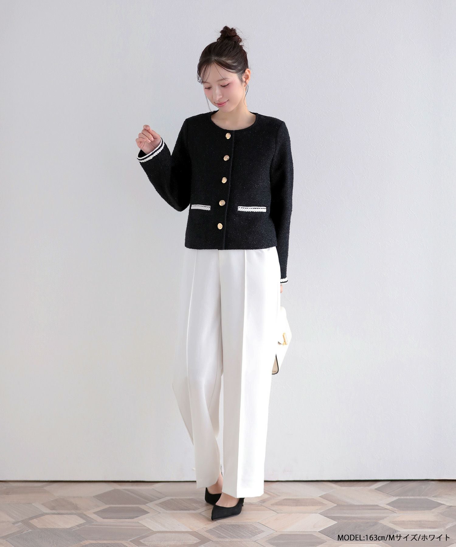 saayaコラボ！バックフリルワイドパンツ【メール便】 | Fit more