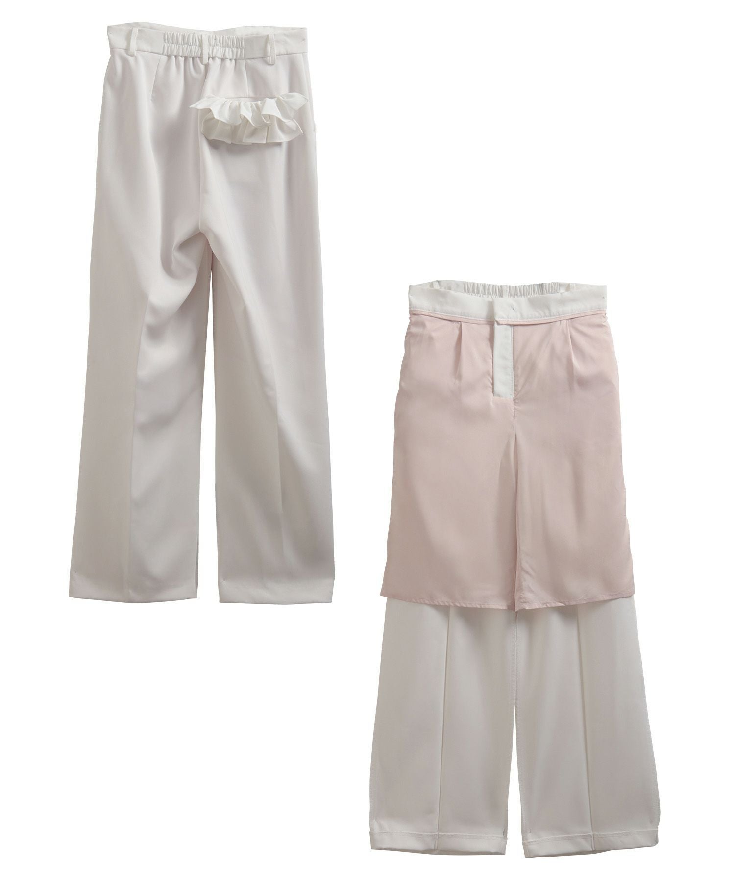 saayaコラボ！バックフリルワイドパンツ【メール便】 | Fit more