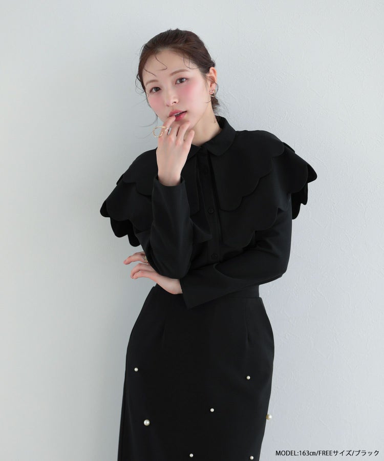 ダブルスカラップケープトップス 【宅配便】 | Fit more