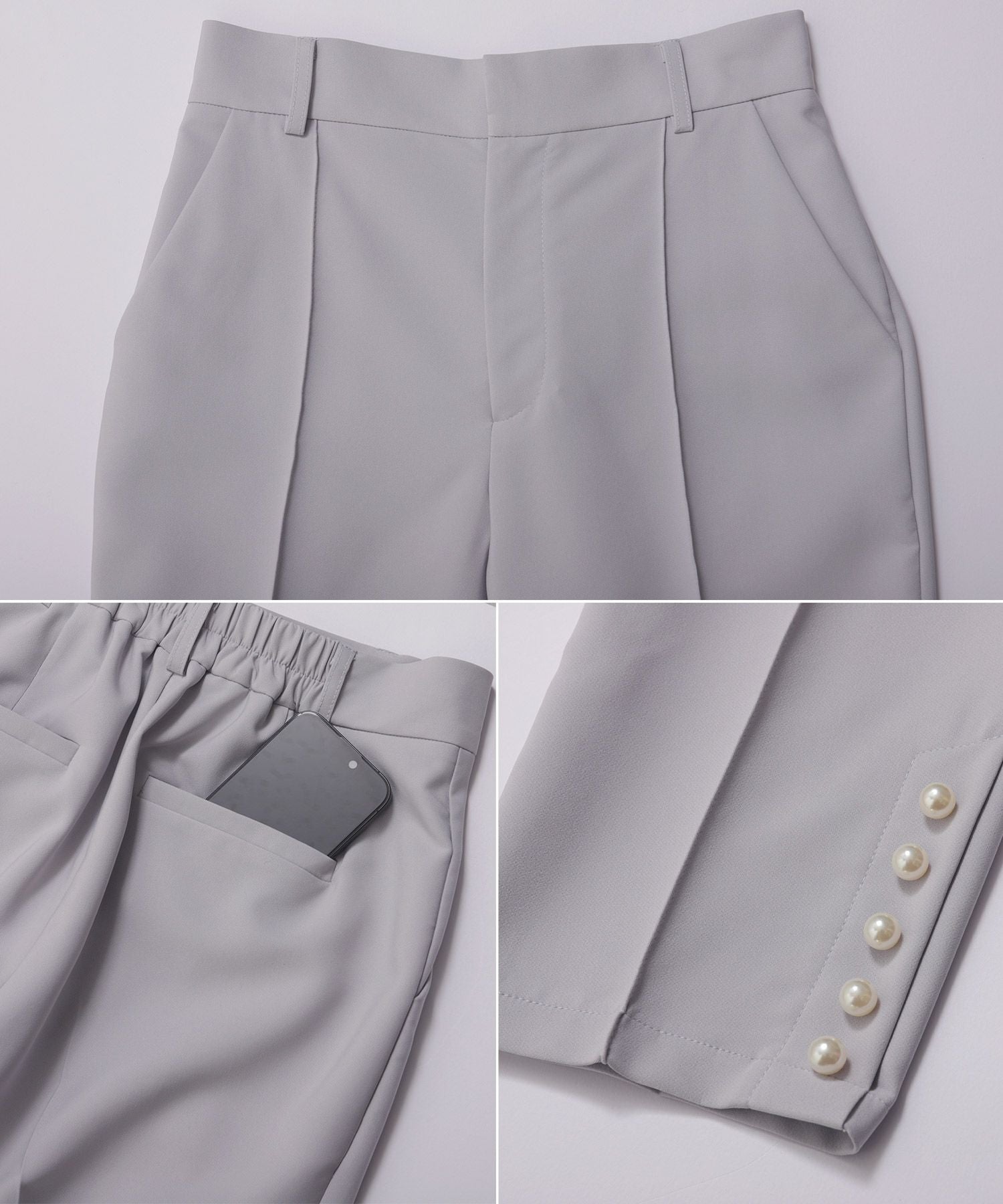 裾パールテーパードパンツ【メール便】 | Fit more