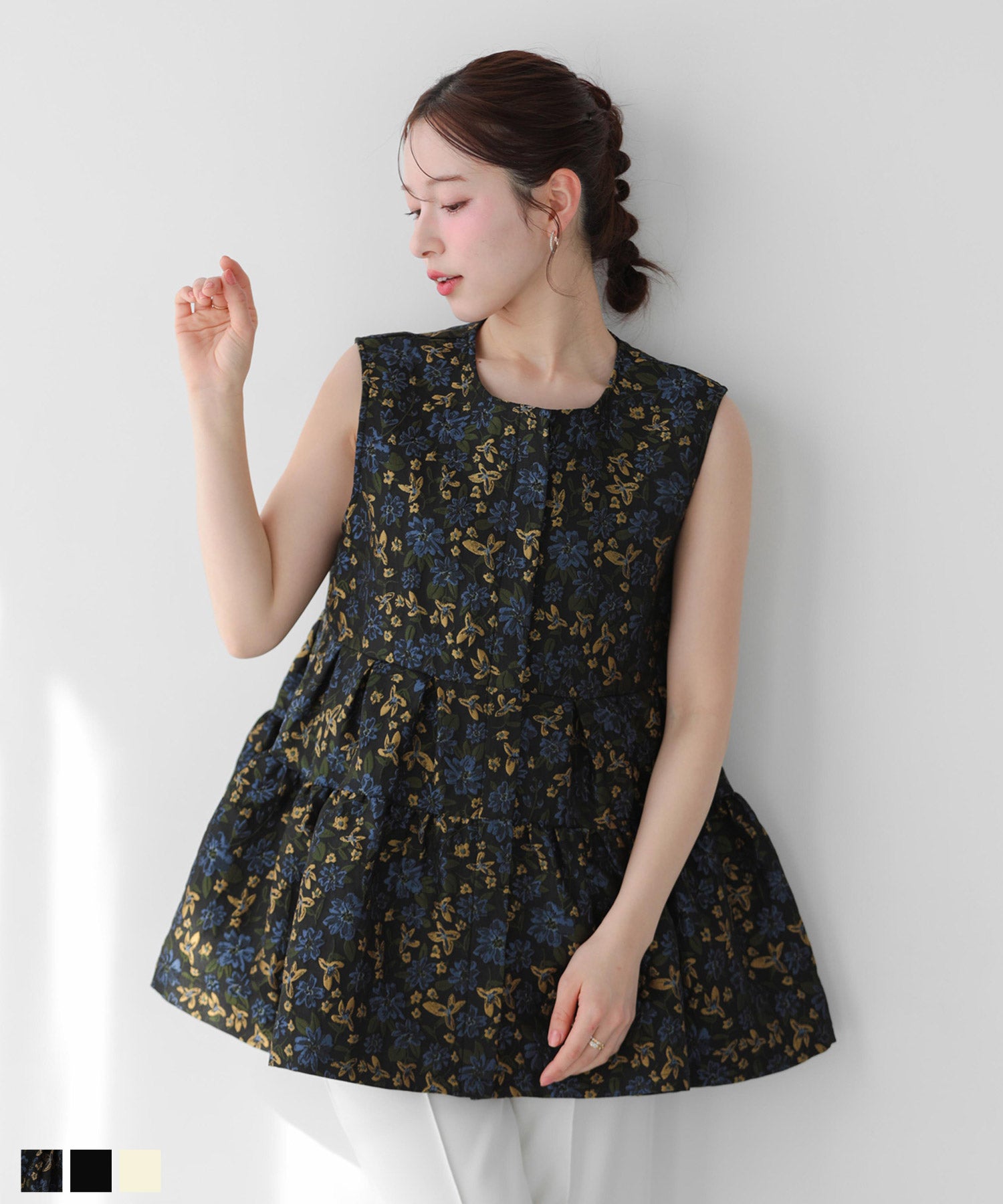 【未使用タグ付き】Fitmore パールジレ　ネイビー(おまけ付き) ジレ | Fit more